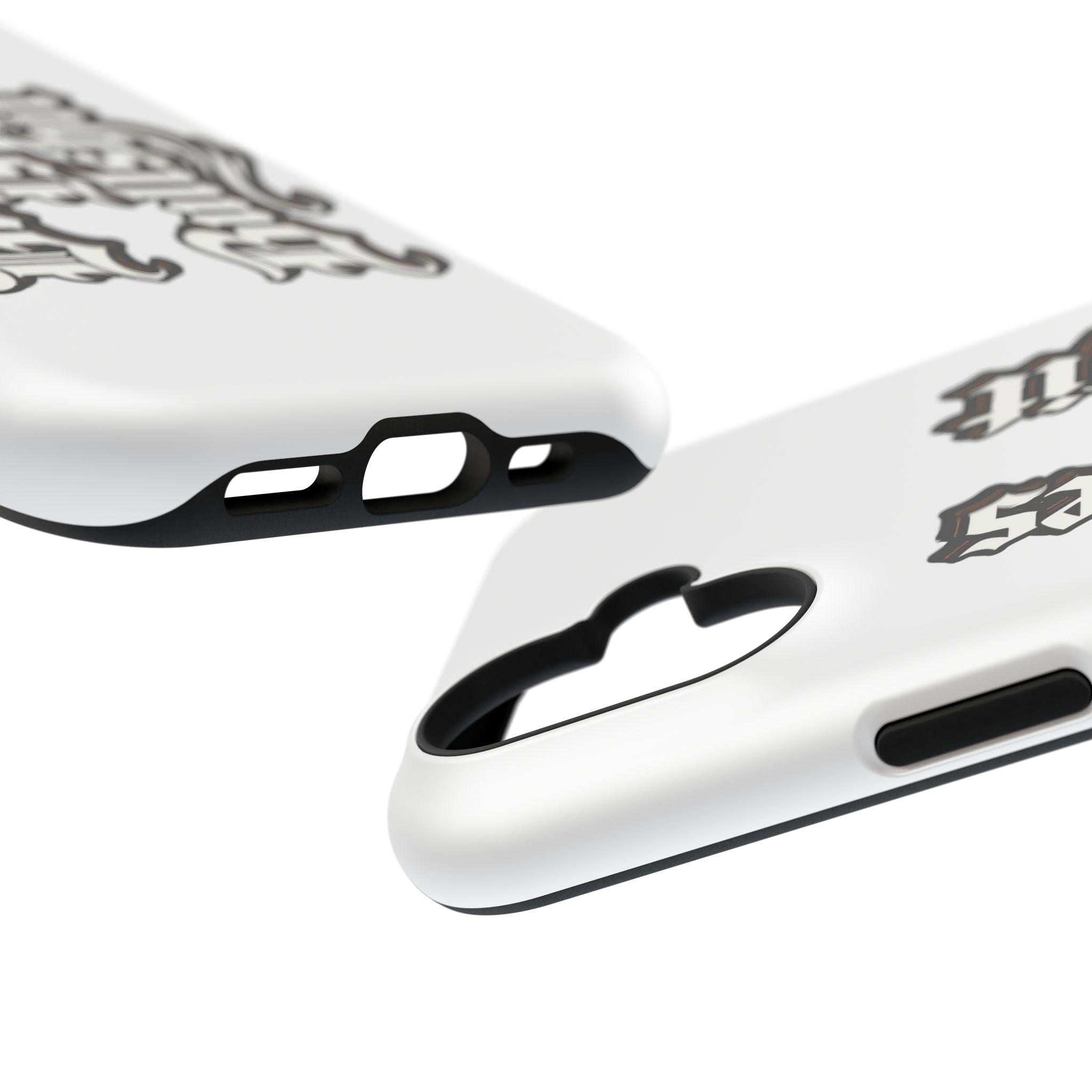 Impact-Resistant Phone Case — Gothic "Protects & Punishes" Design