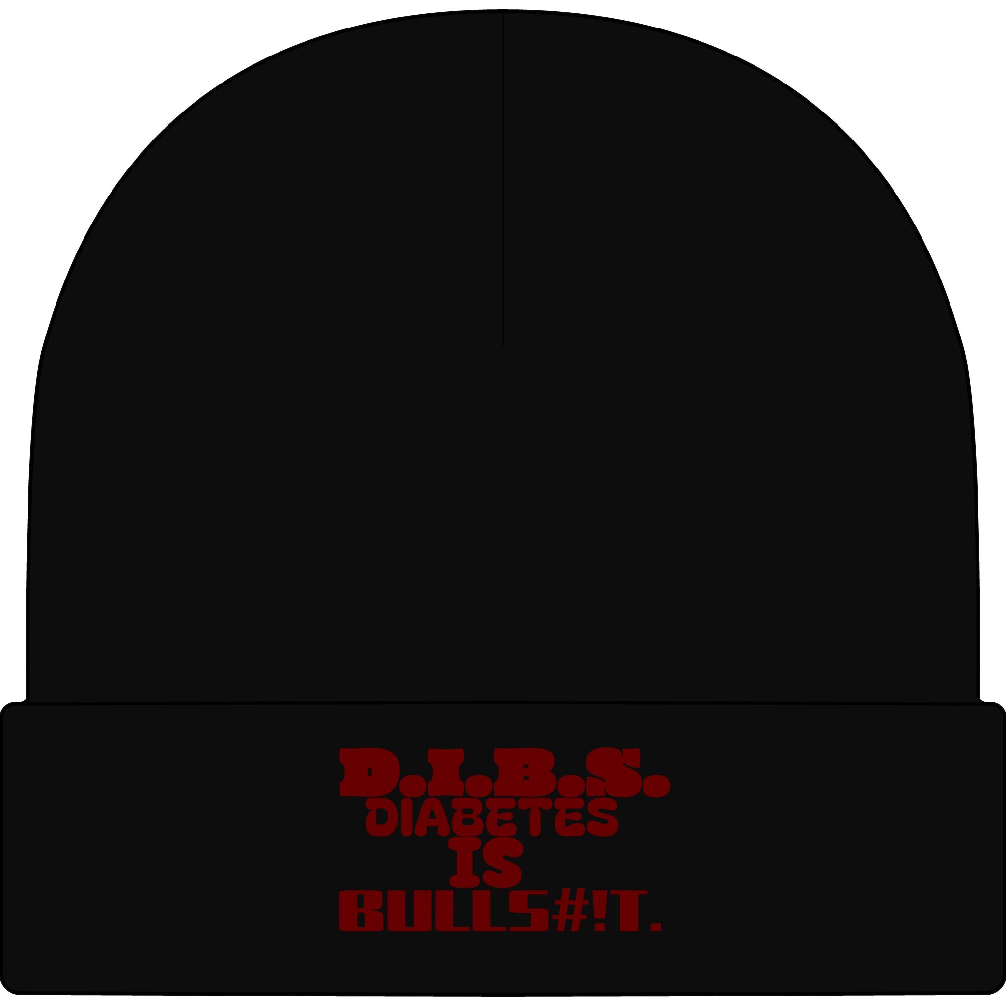 Diabetes Is Bullshit Cuff Beanie — Skater Style Knit Cap