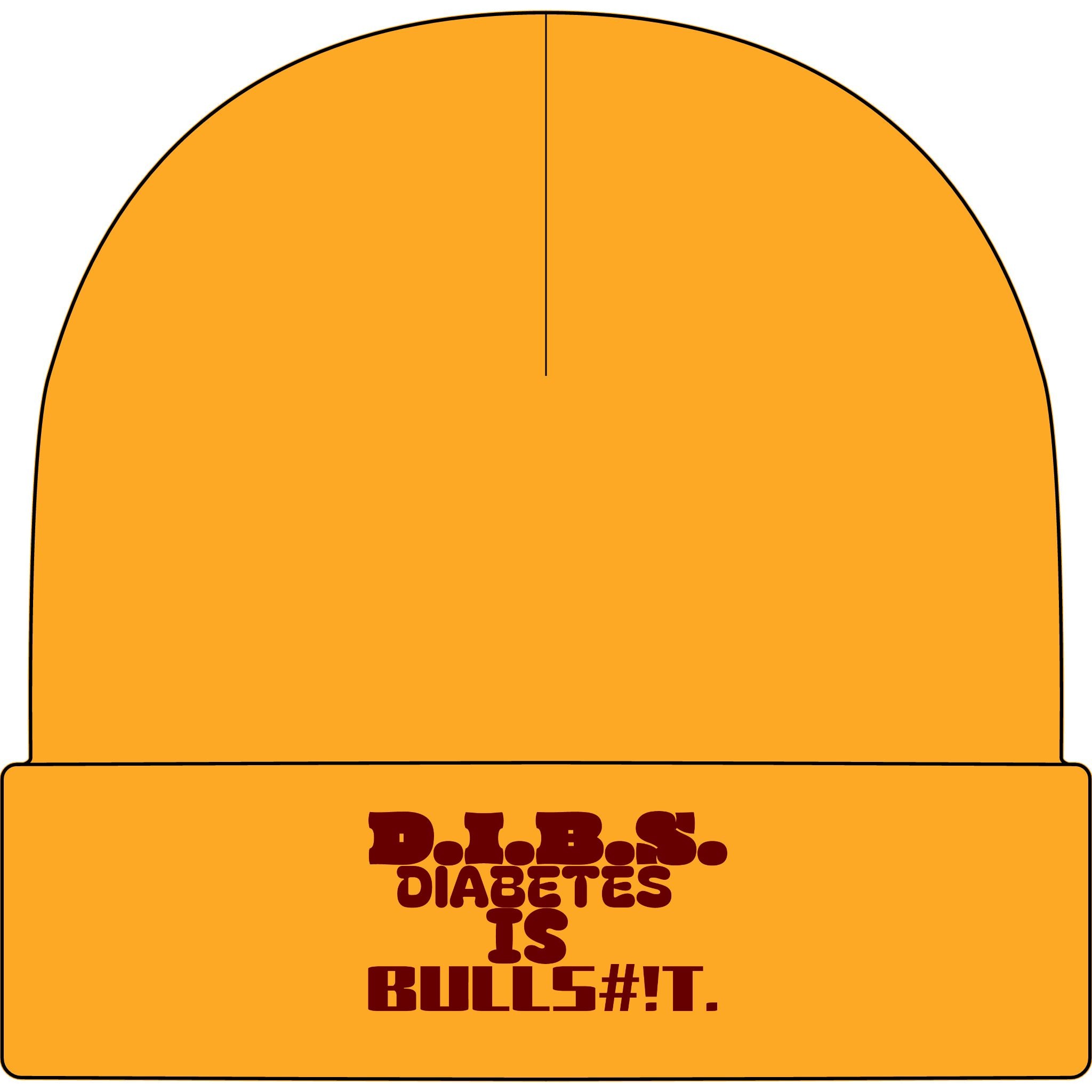 Diabetes Is Bullshit Cuff Beanie — Skater Style Knit Cap