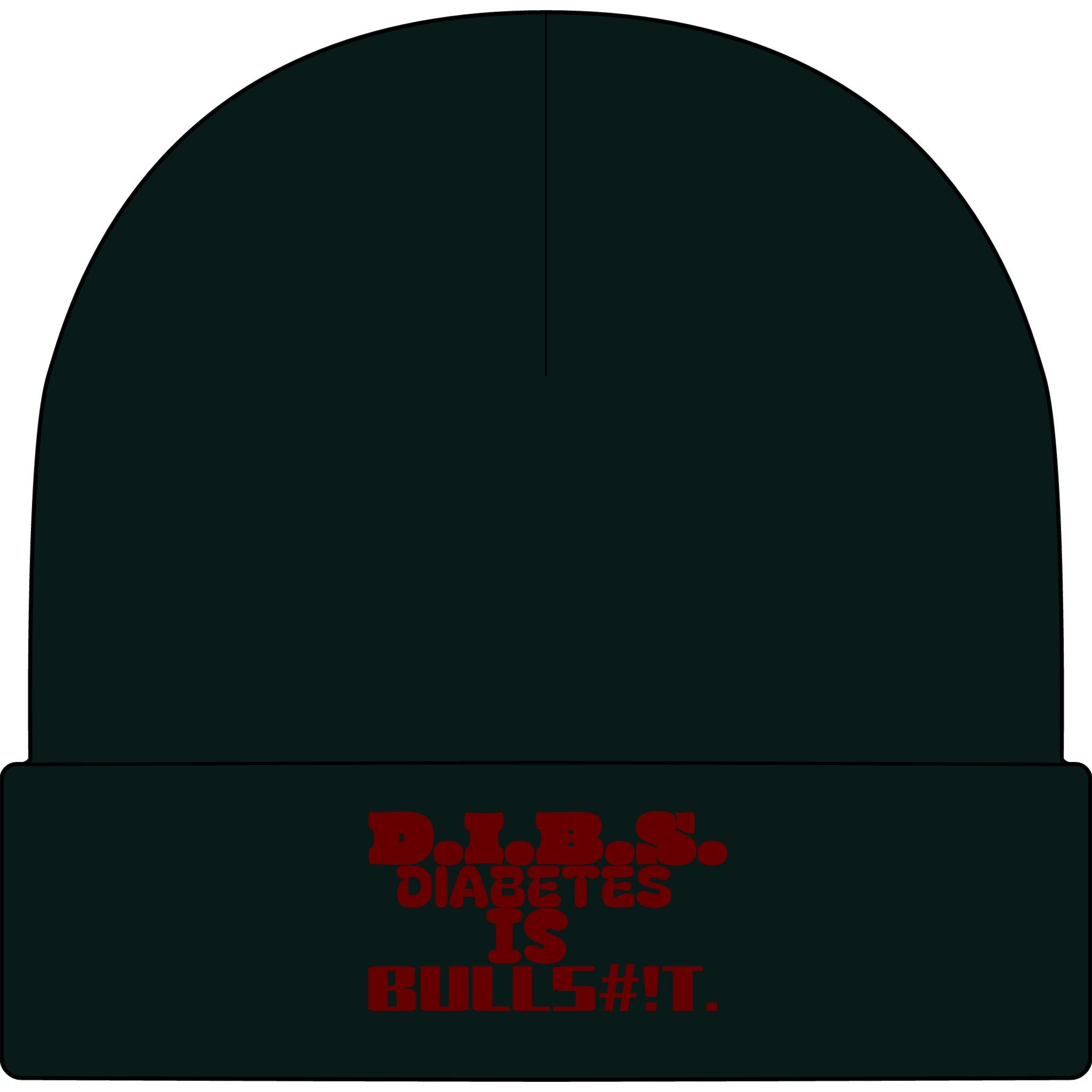 Diabetes Is Bullshit Cuff Beanie — Skater Style Knit Cap