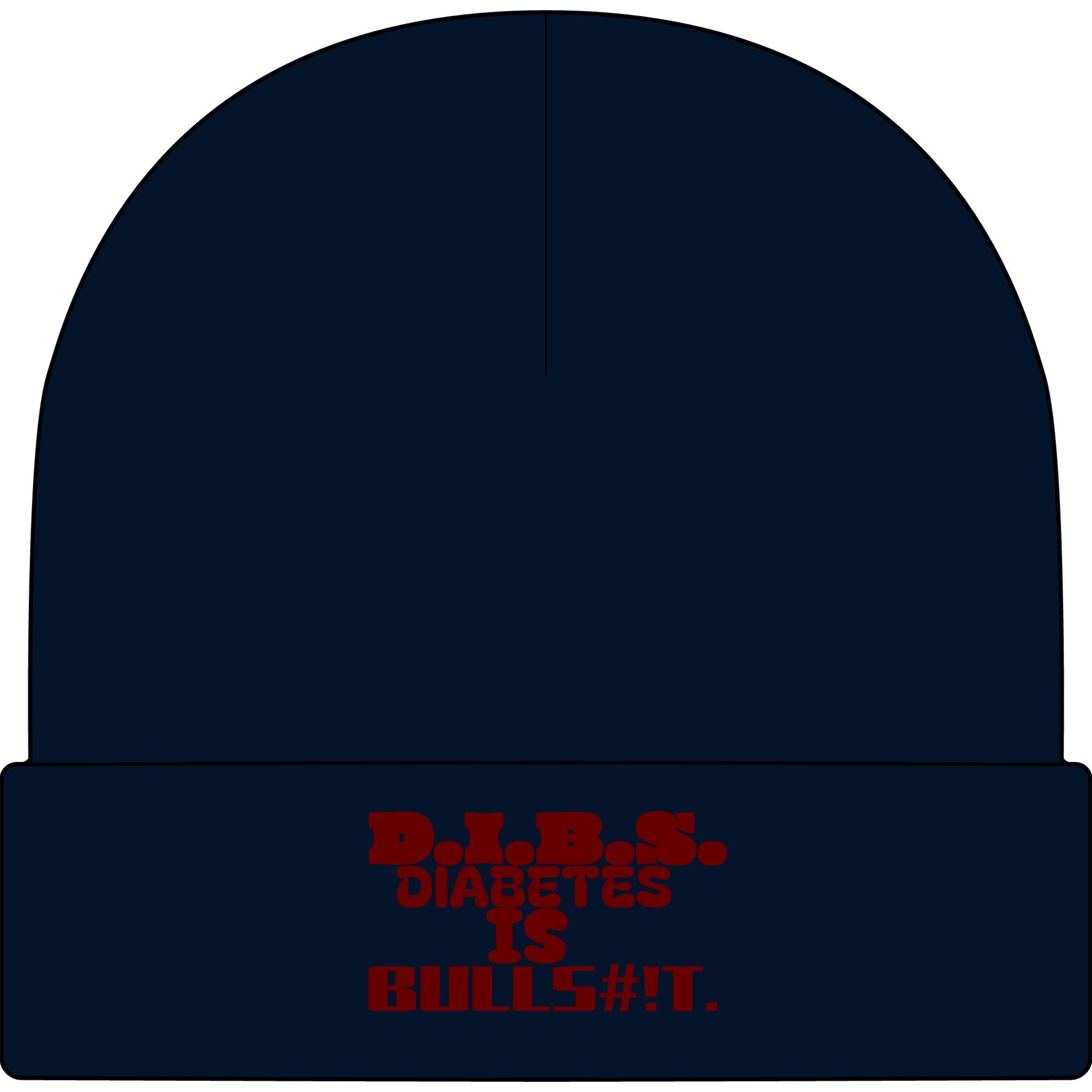 Diabetes Is Bullshit Cuff Beanie — Skater Style Knit Cap