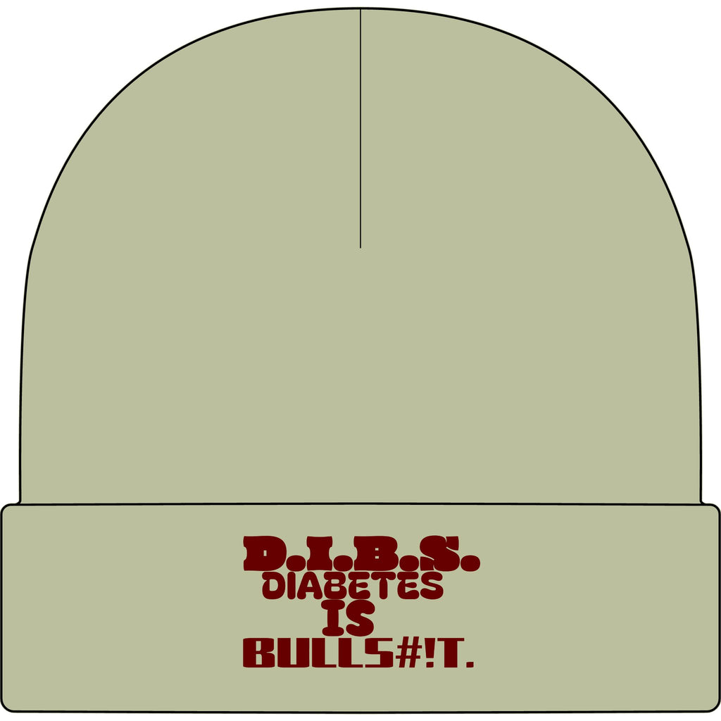 Diabetes Is Bullshit Cuff Beanie — Skater Style Knit Cap