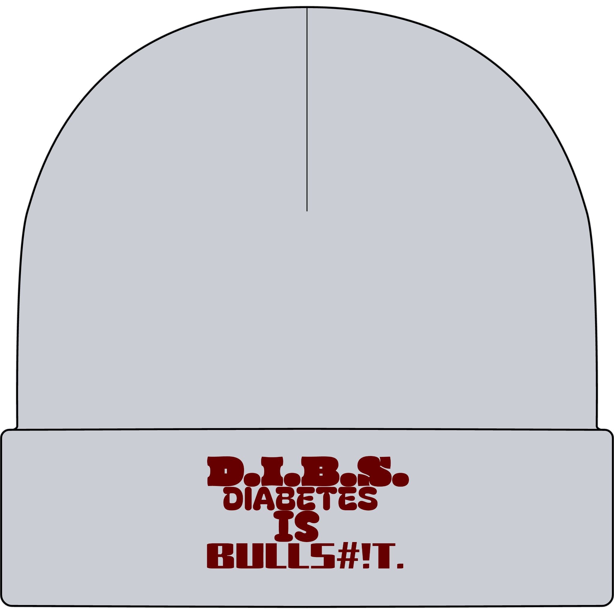 Diabetes Is Bullshit Cuff Beanie — Skater Style Knit Cap