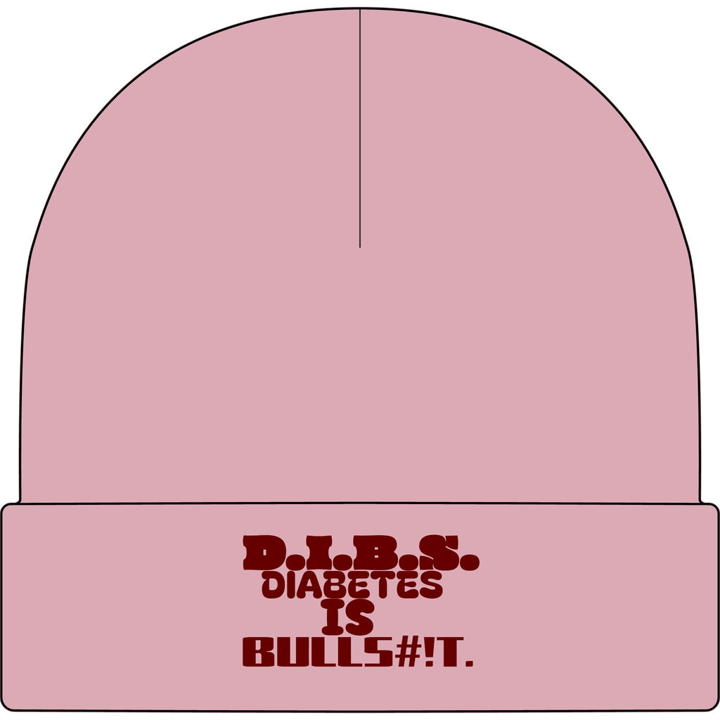 Diabetes Is Bullshit Cuff Beanie — Skater Style Knit Cap