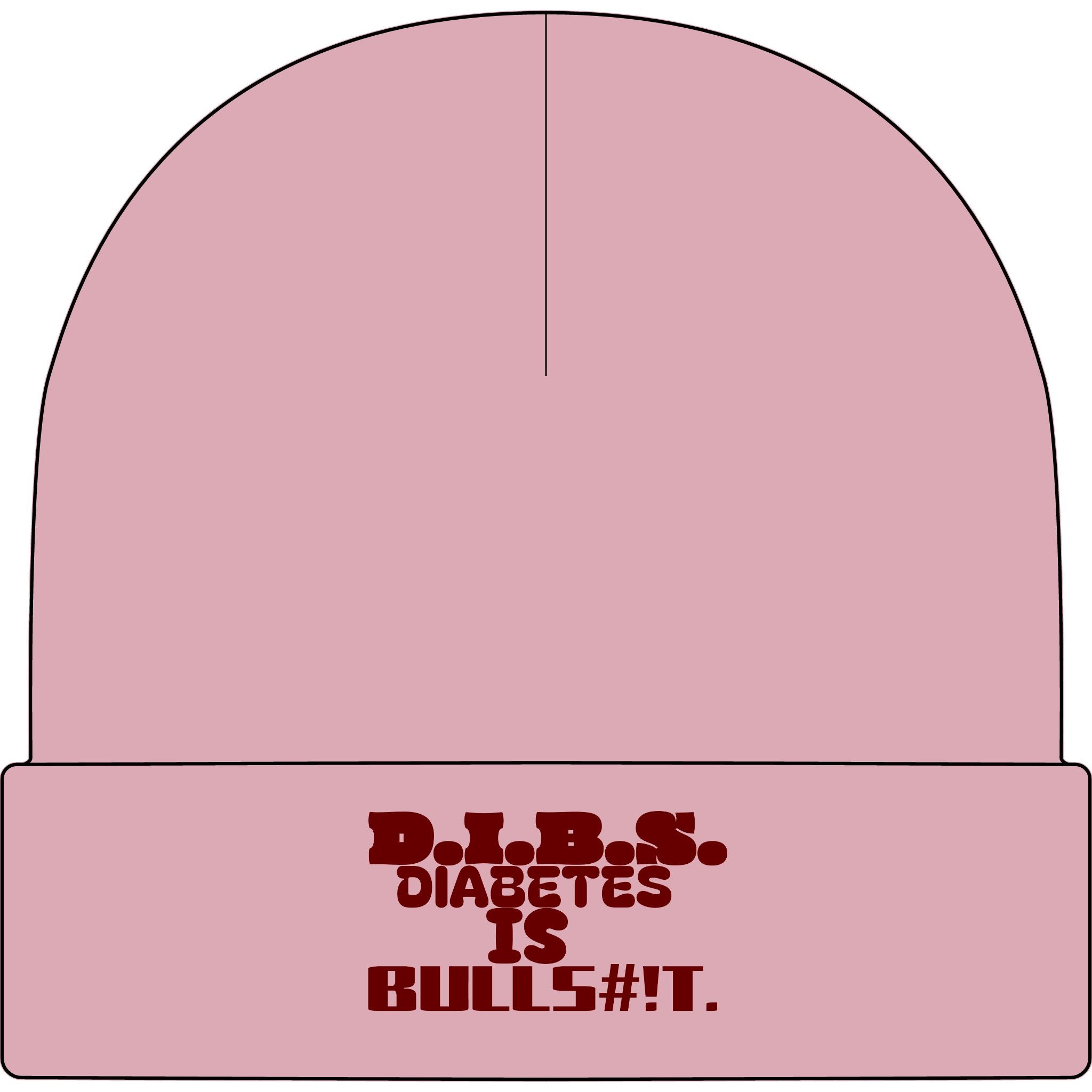 Diabetes Is Bullshit Cuff Beanie — Skater Style Knit Cap