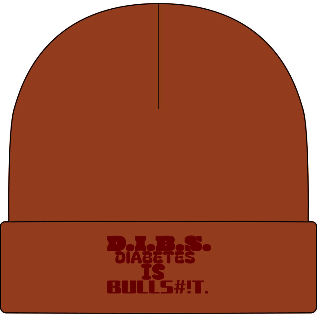 Diabetes Is Bullshit Cuff Beanie — Skater Style Knit Cap