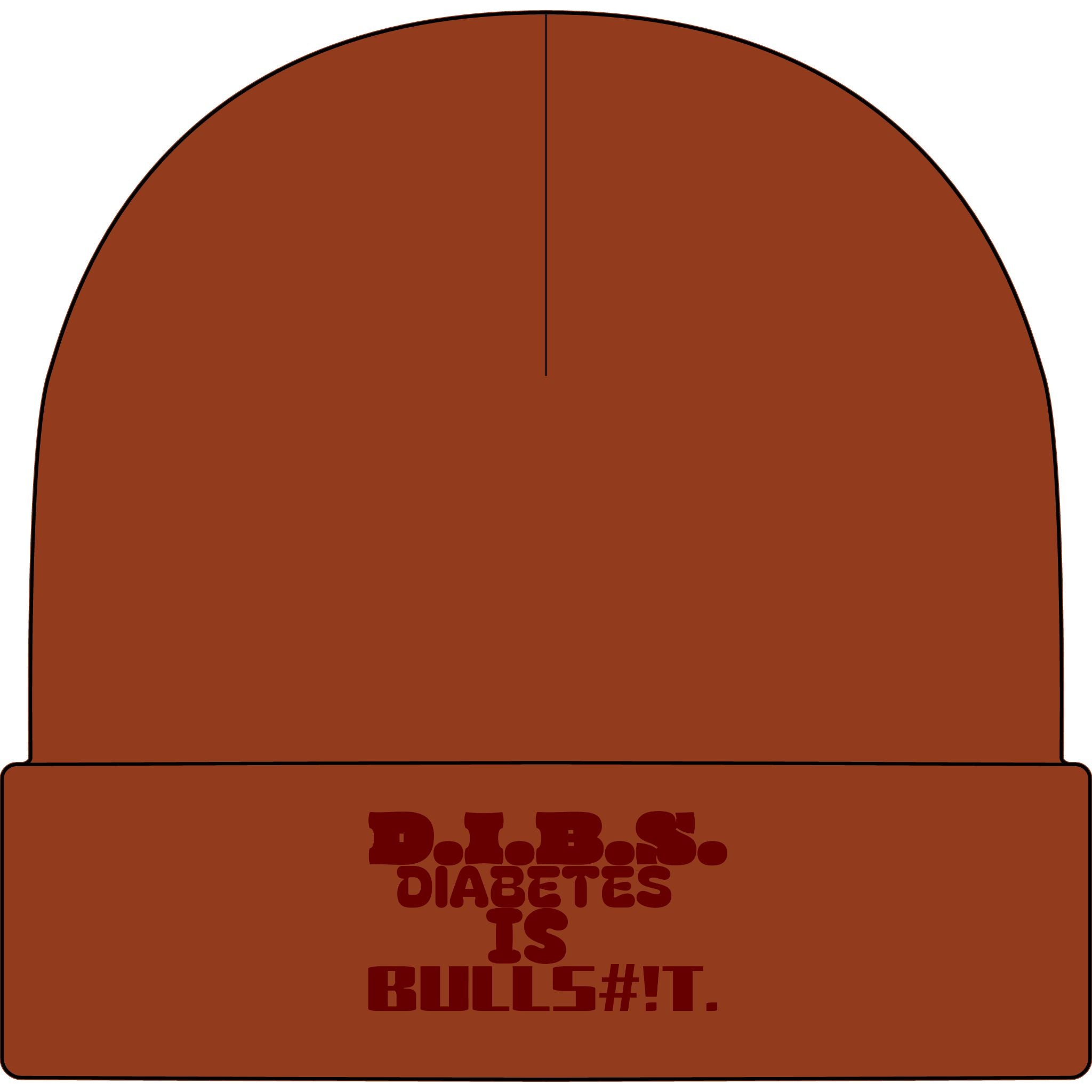 Diabetes Is Bullshit Cuff Beanie — Skater Style Knit Cap