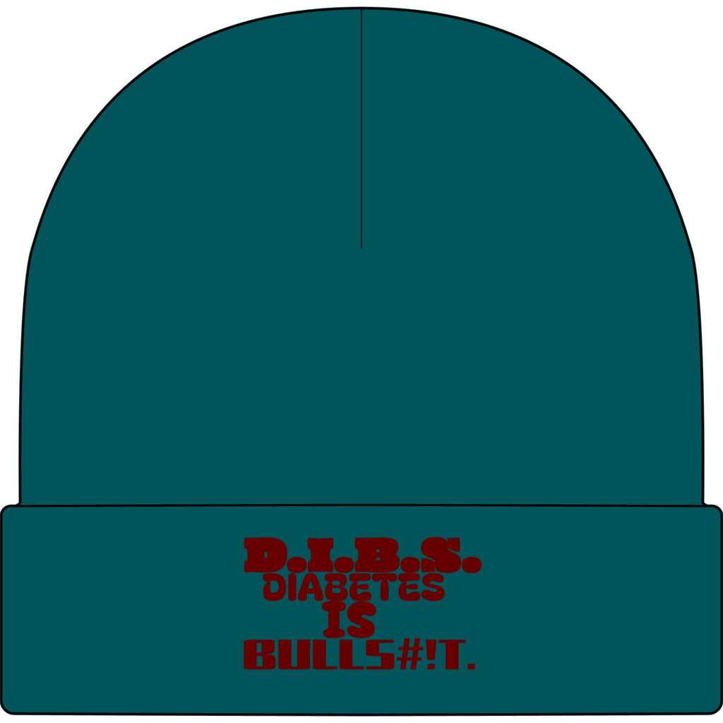 Diabetes Is Bullshit Cuff Beanie — Skater Style Knit Cap