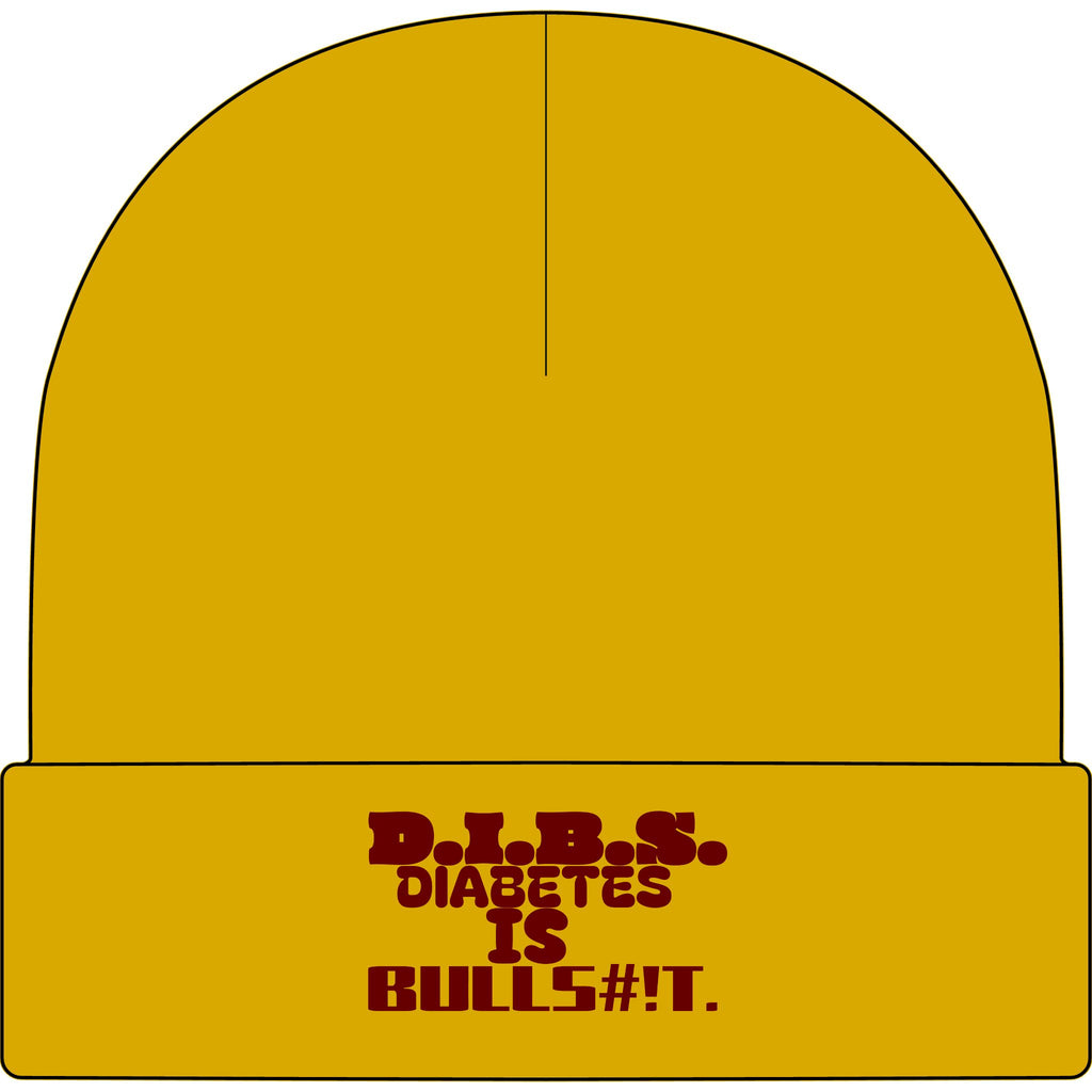 Diabetes Is Bullshit Cuff Beanie — Skater Style Knit Cap
