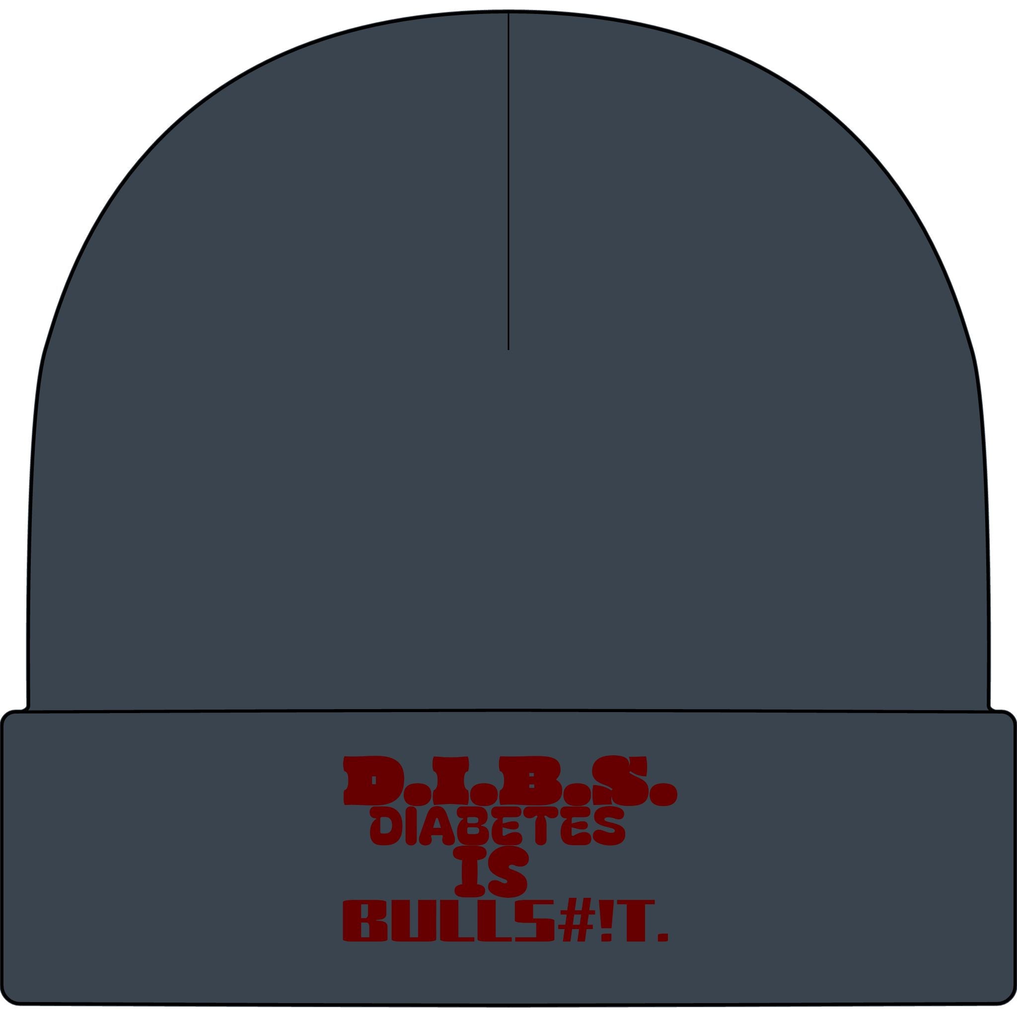 Diabetes Is Bullshit Cuff Beanie — Skater Style Knit Cap