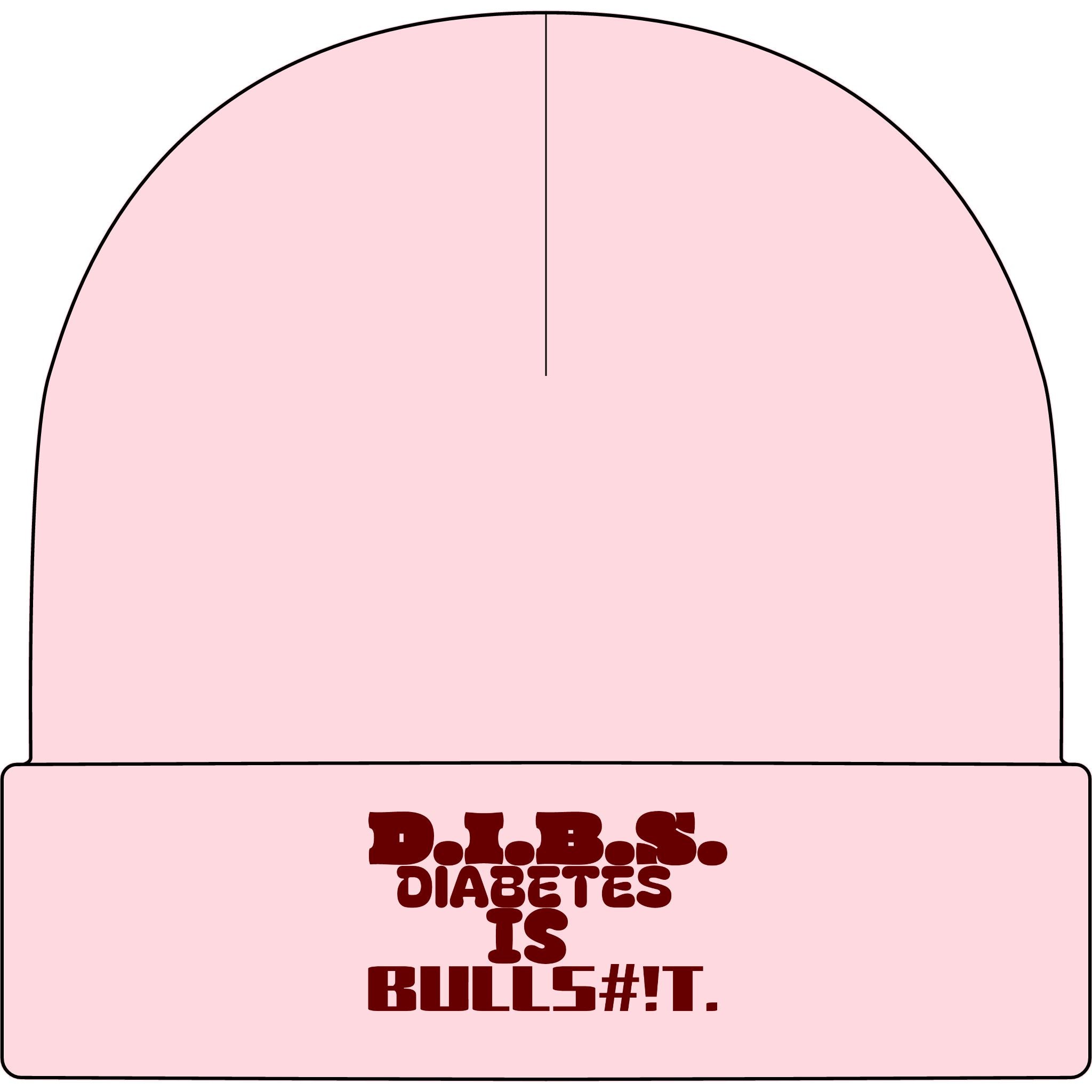 Diabetes Is Bullshit Cuff Beanie — Skater Style Knit Cap