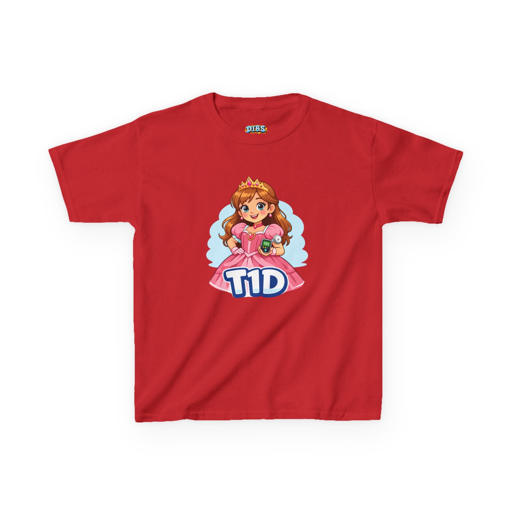 Kids Princess Tee — Cute Dress with Diabetes Monitor & Insulin Pump Purse