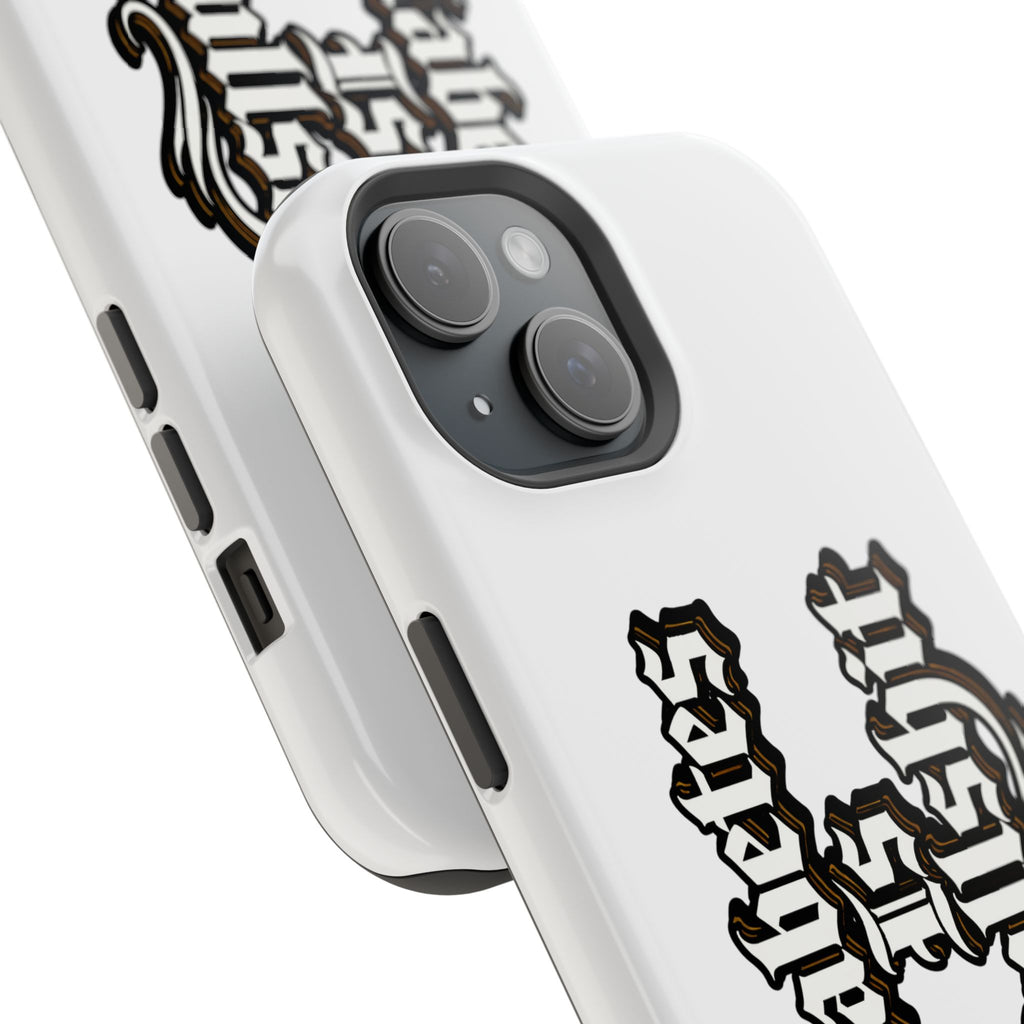 Impact-Resistant Phone Case — Gothic "Protects & Punishes" Design