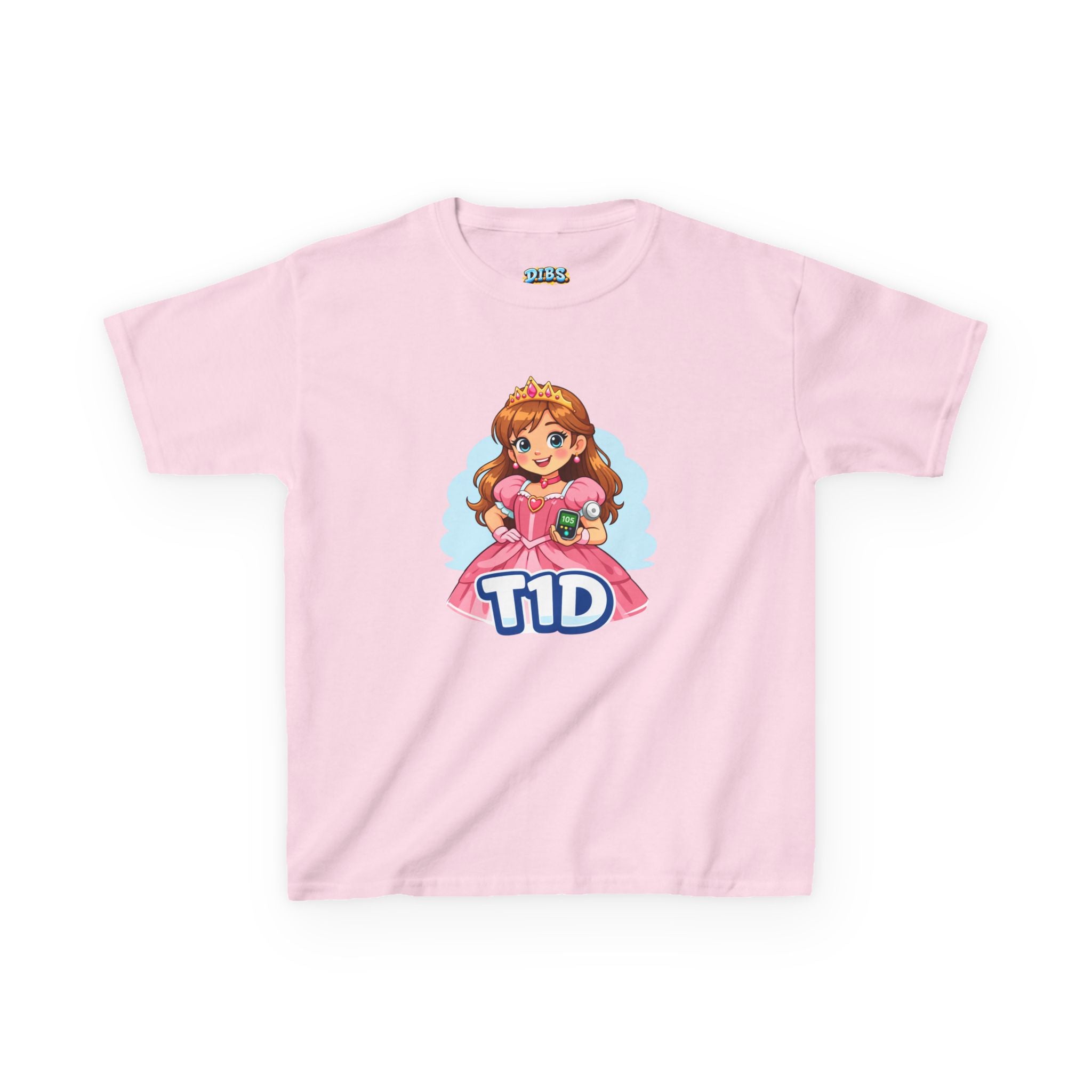 Kids Princess Tee — Cute Dress with Diabetes Monitor & Insulin Pump Purse