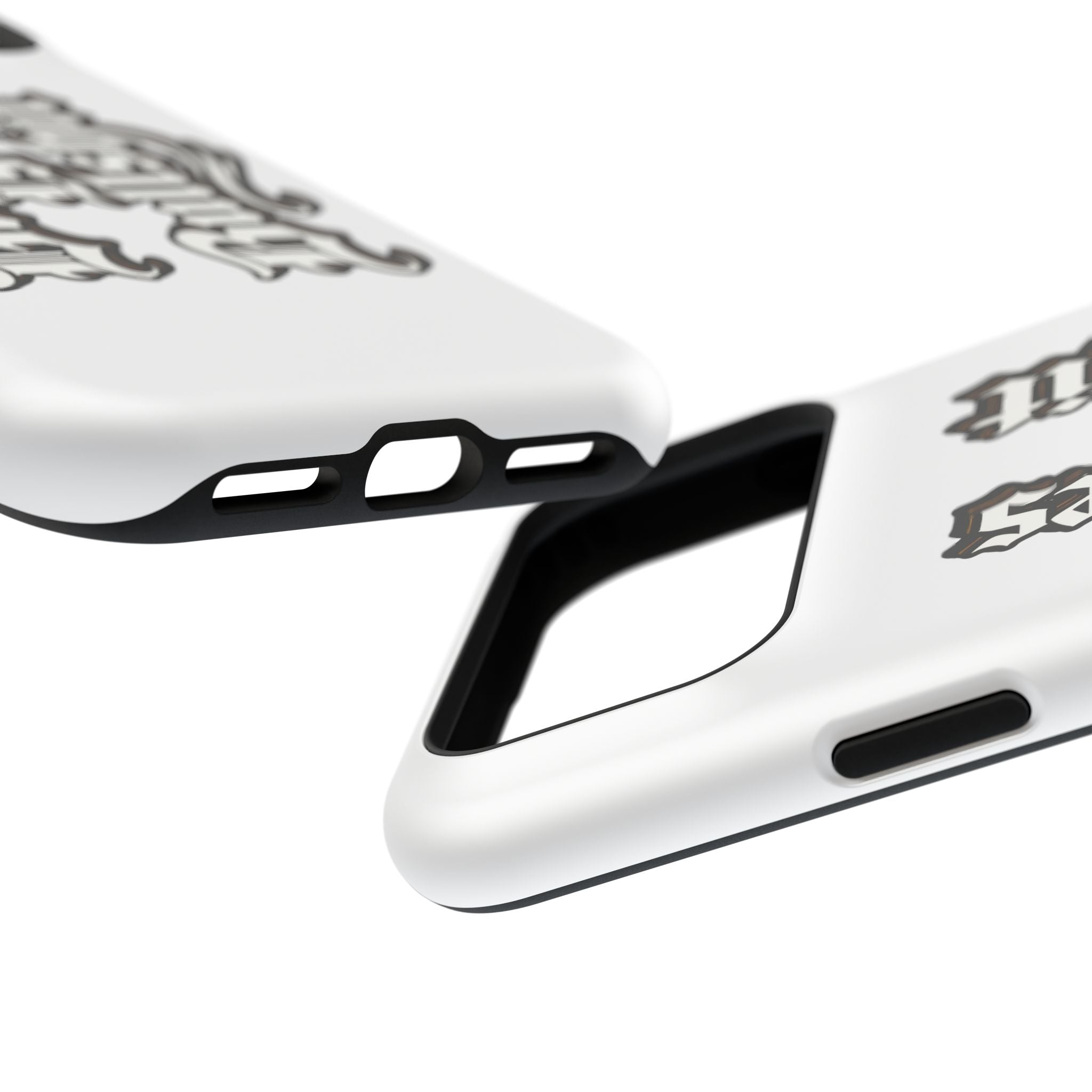 Impact-Resistant Phone Case — Gothic "Protects & Punishes" Design