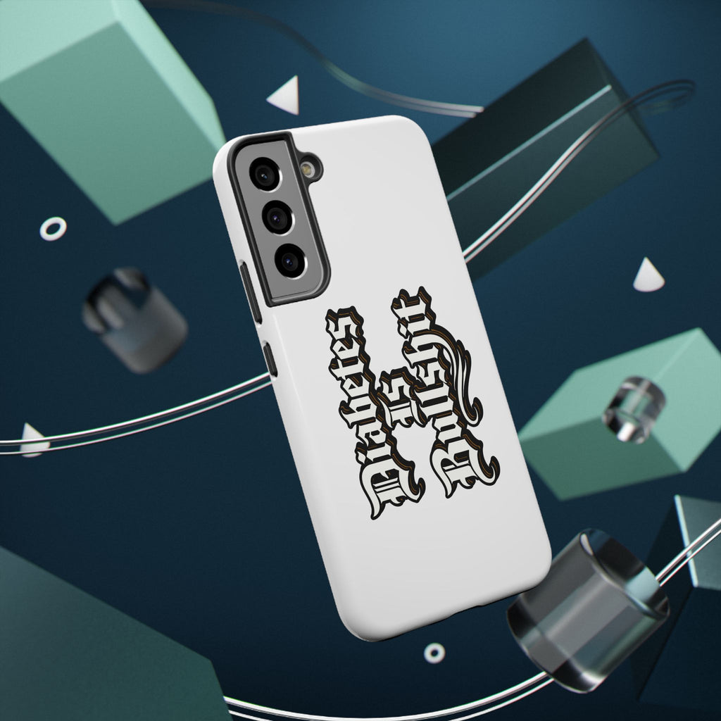 Impact-Resistant Phone Case — Gothic "Protects & Punishes" Design