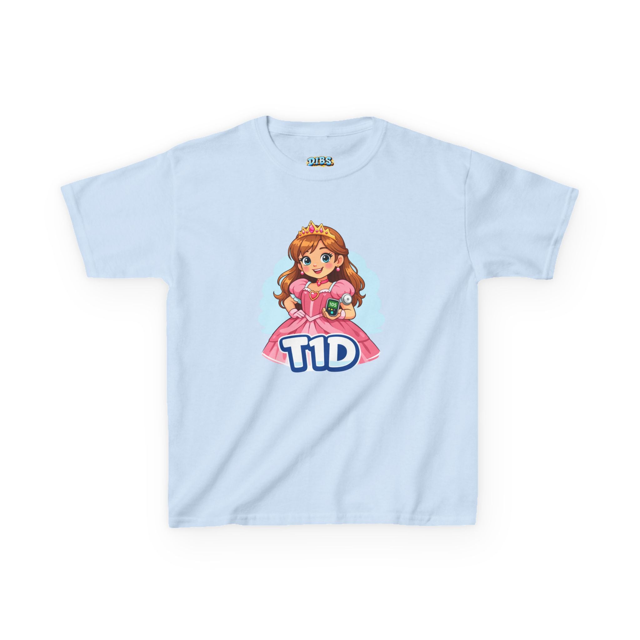 Kids Princess Tee — Cute Dress with Diabetes Monitor & Insulin Pump Purse