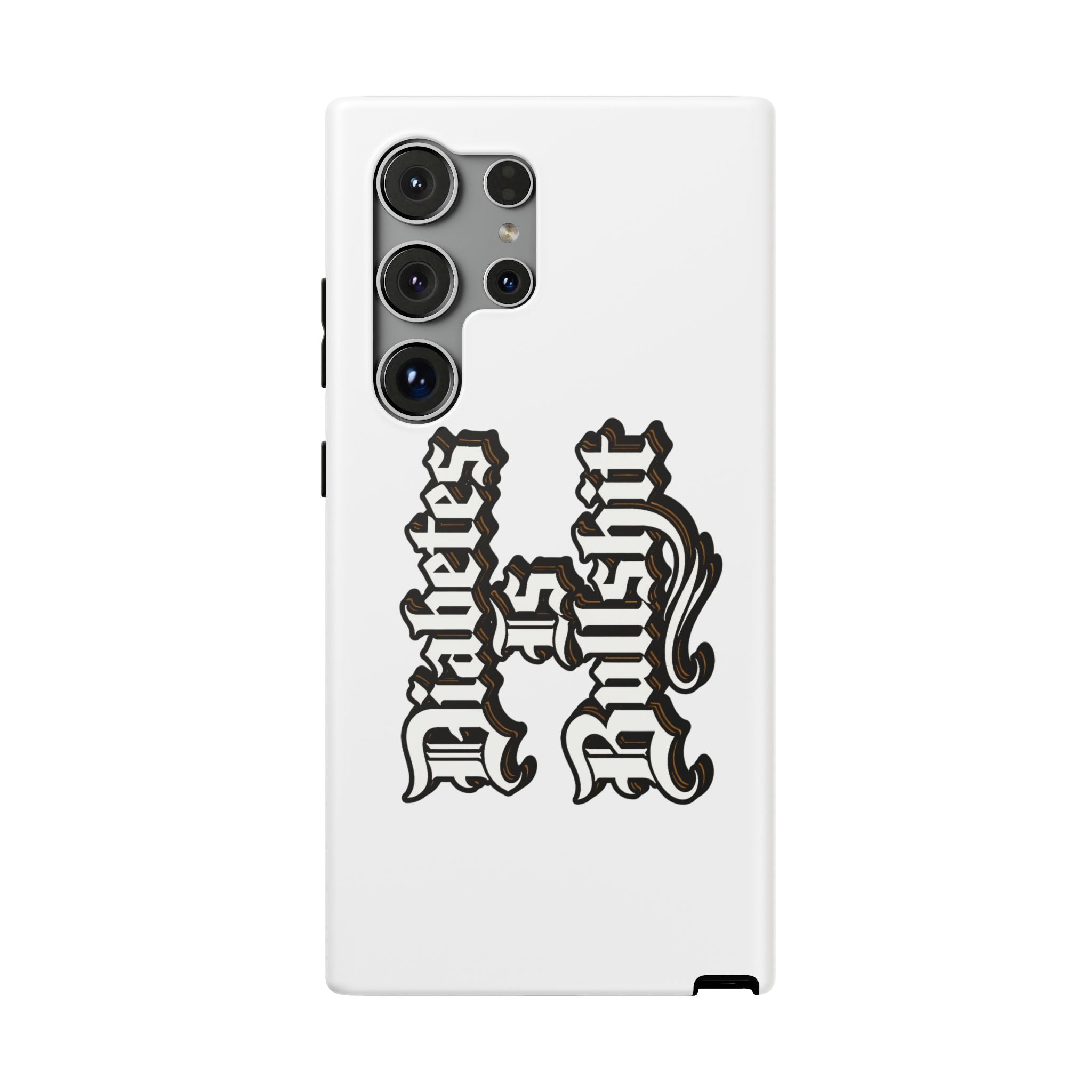 Impact-Resistant Phone Case — Gothic "Protects & Punishes" Design