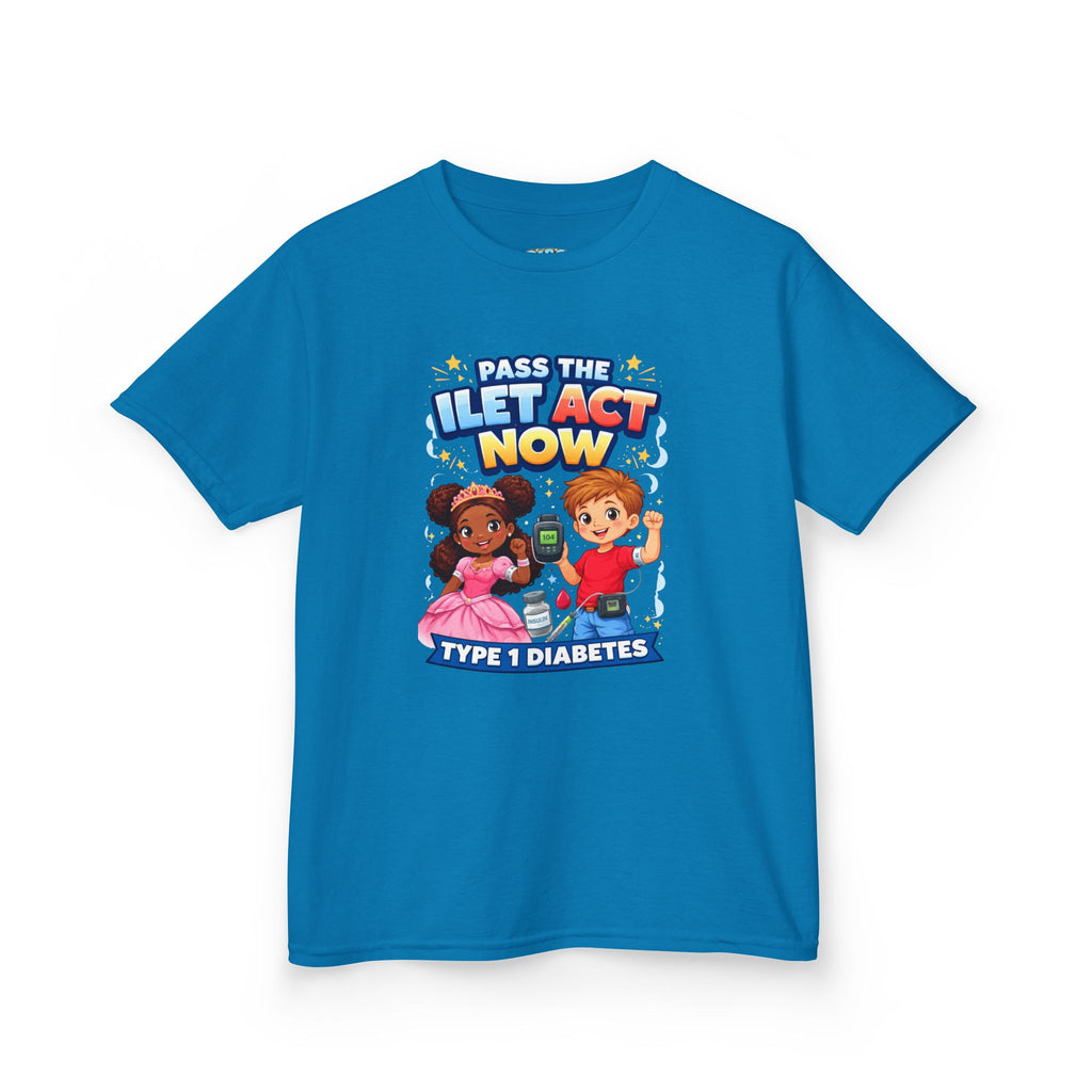 Kids Tee — 'Support ILET Act' Type 1 Diabetes Awareness