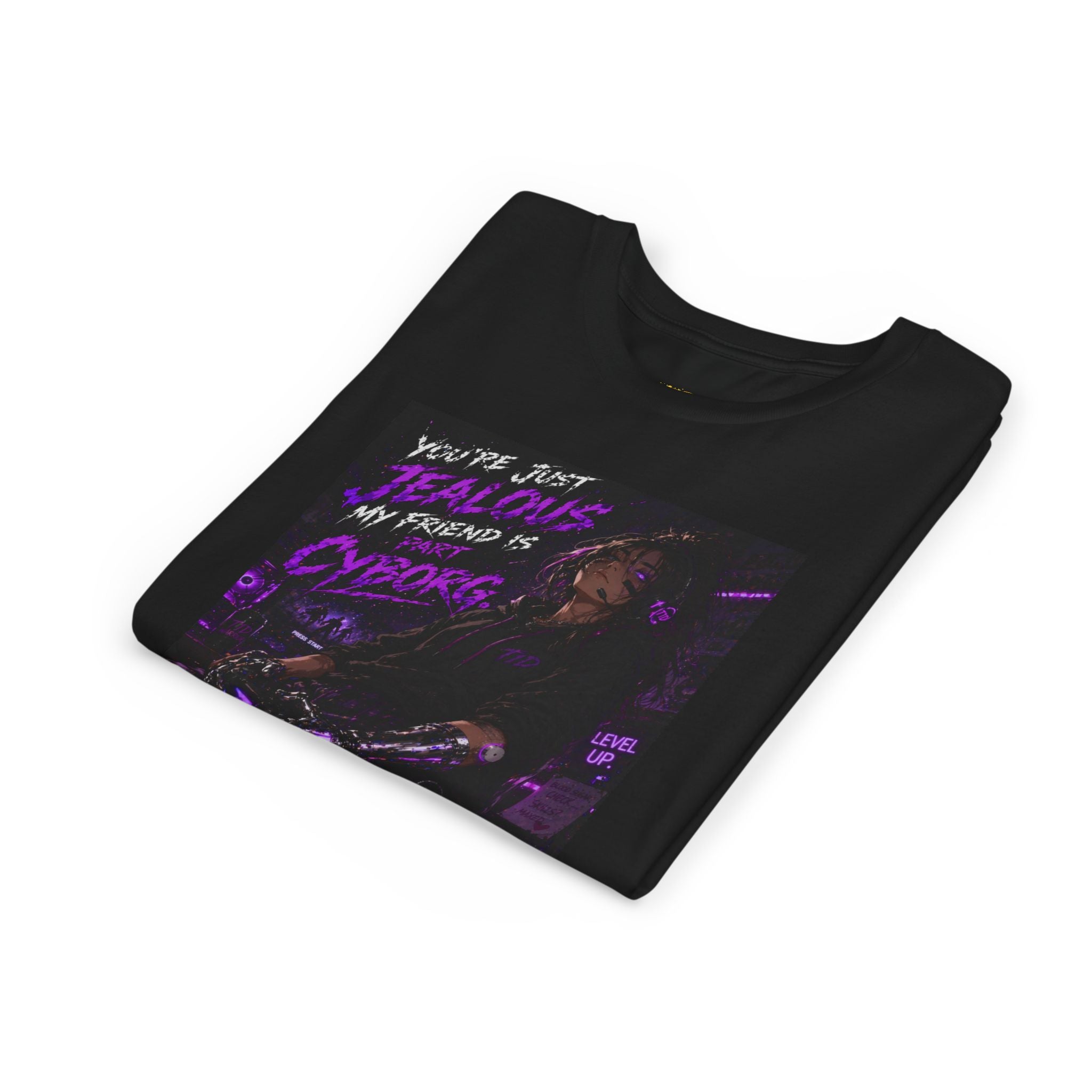 Girls "You're Jealous My Friend Is Part Cyborg" T1D Support Tee