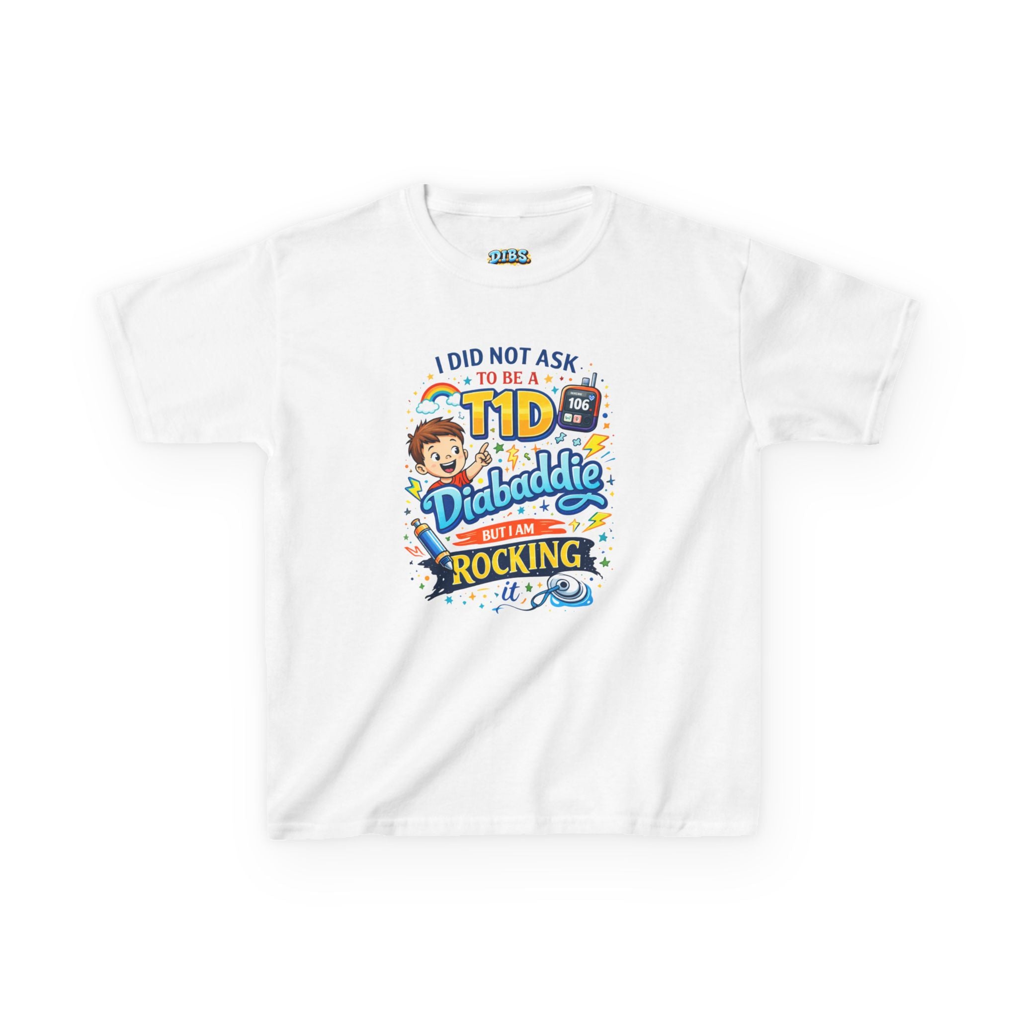 Kids 'I Didn't Ask to Be a Diabaddie' Tee — Funny Type 1 Diabetes Awareness Shirt