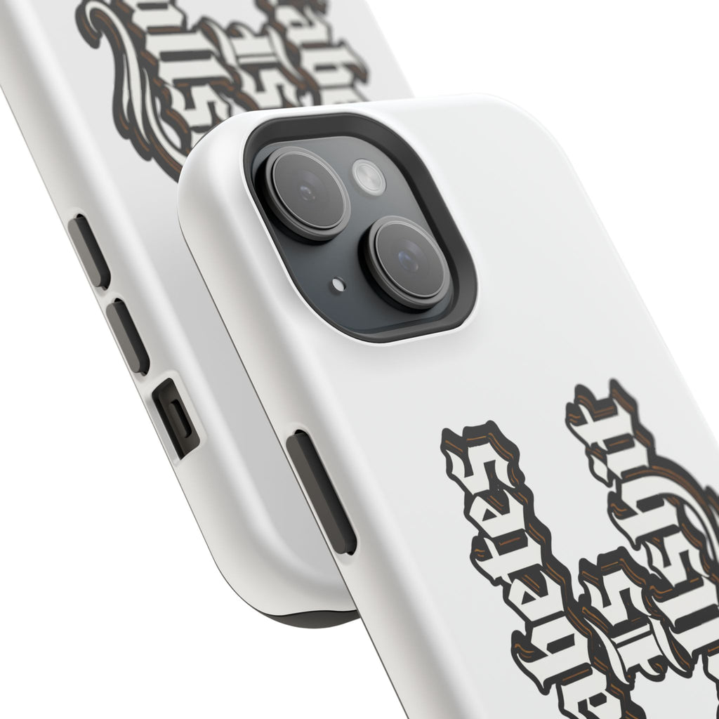 Impact-Resistant Phone Case — Gothic "Protects & Punishes" Design