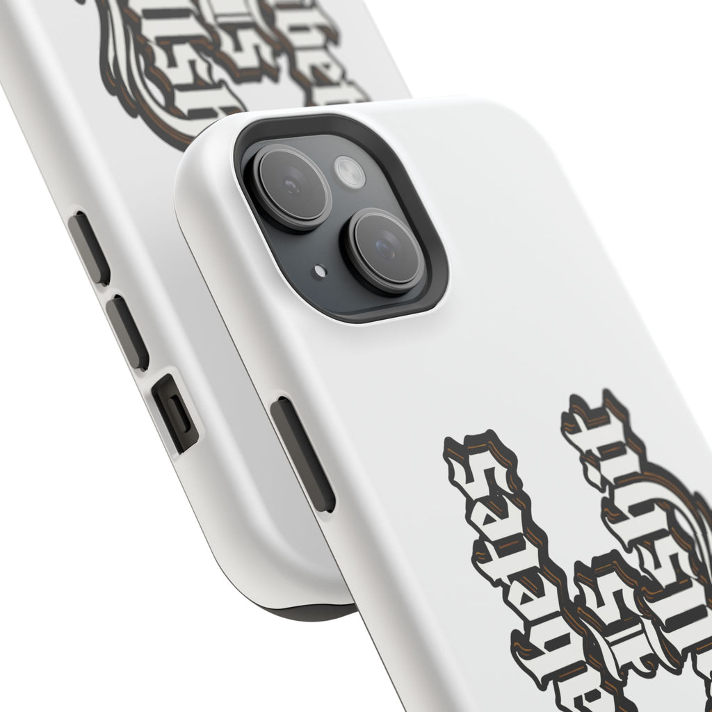 Impact-Resistant Phone Case — Gothic "Protects & Punishes" Design