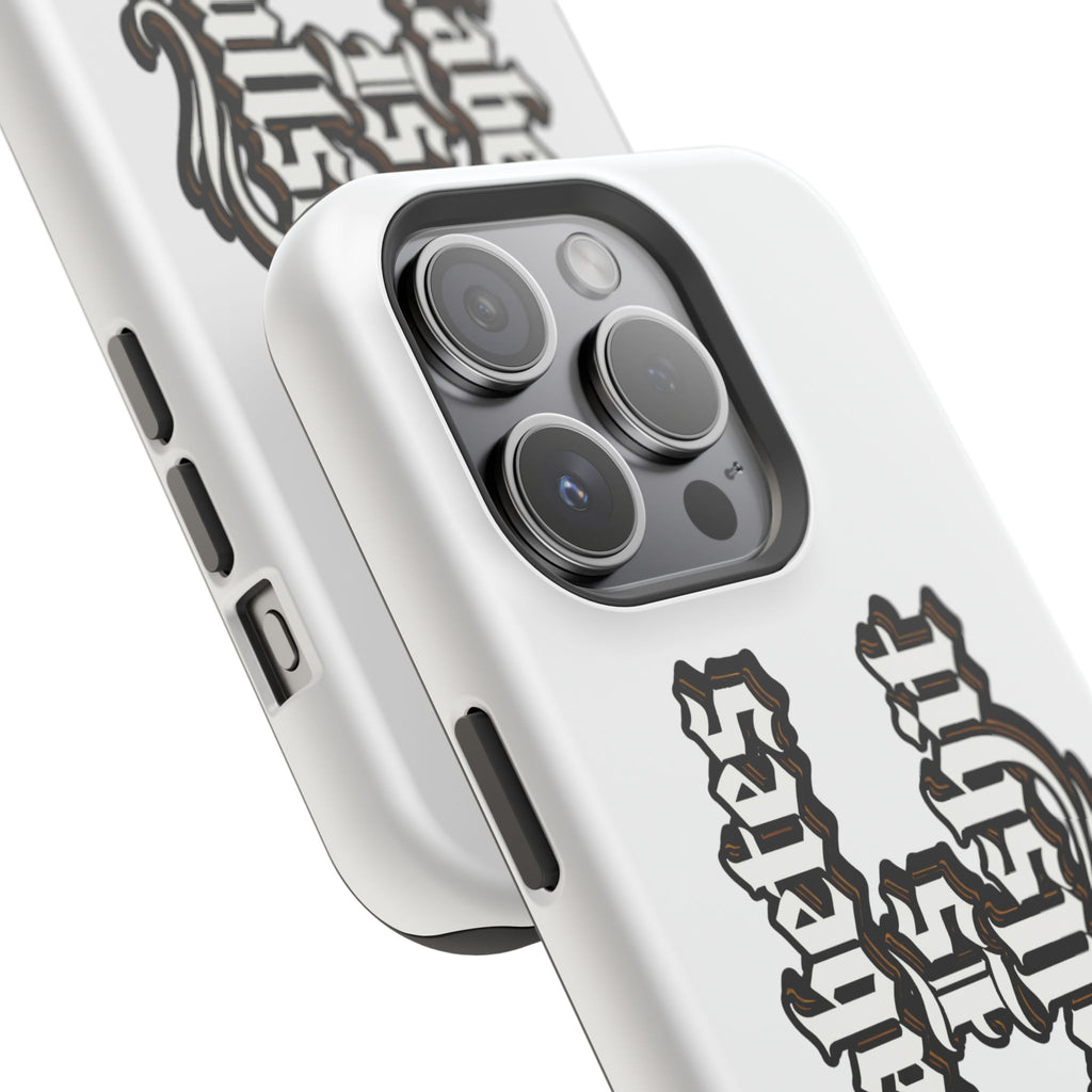 Impact-Resistant Phone Case — Gothic "Protects & Punishes" Design