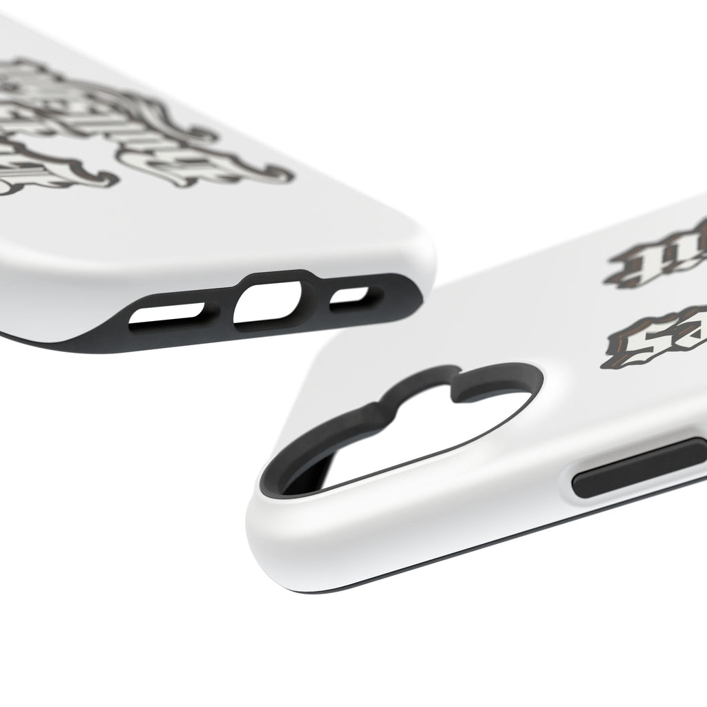 Impact-Resistant Phone Case — Gothic "Protects & Punishes" Design