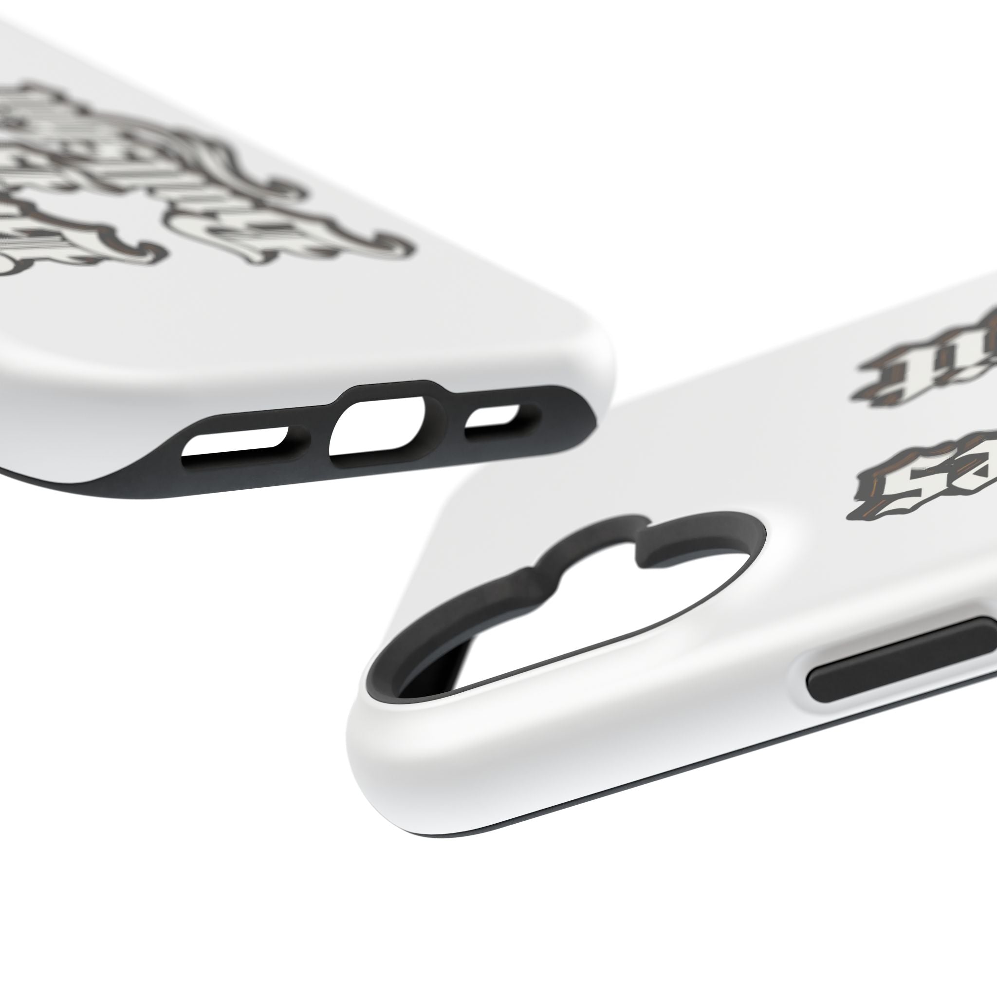 Impact-Resistant Phone Case — Gothic "Protects & Punishes" Design