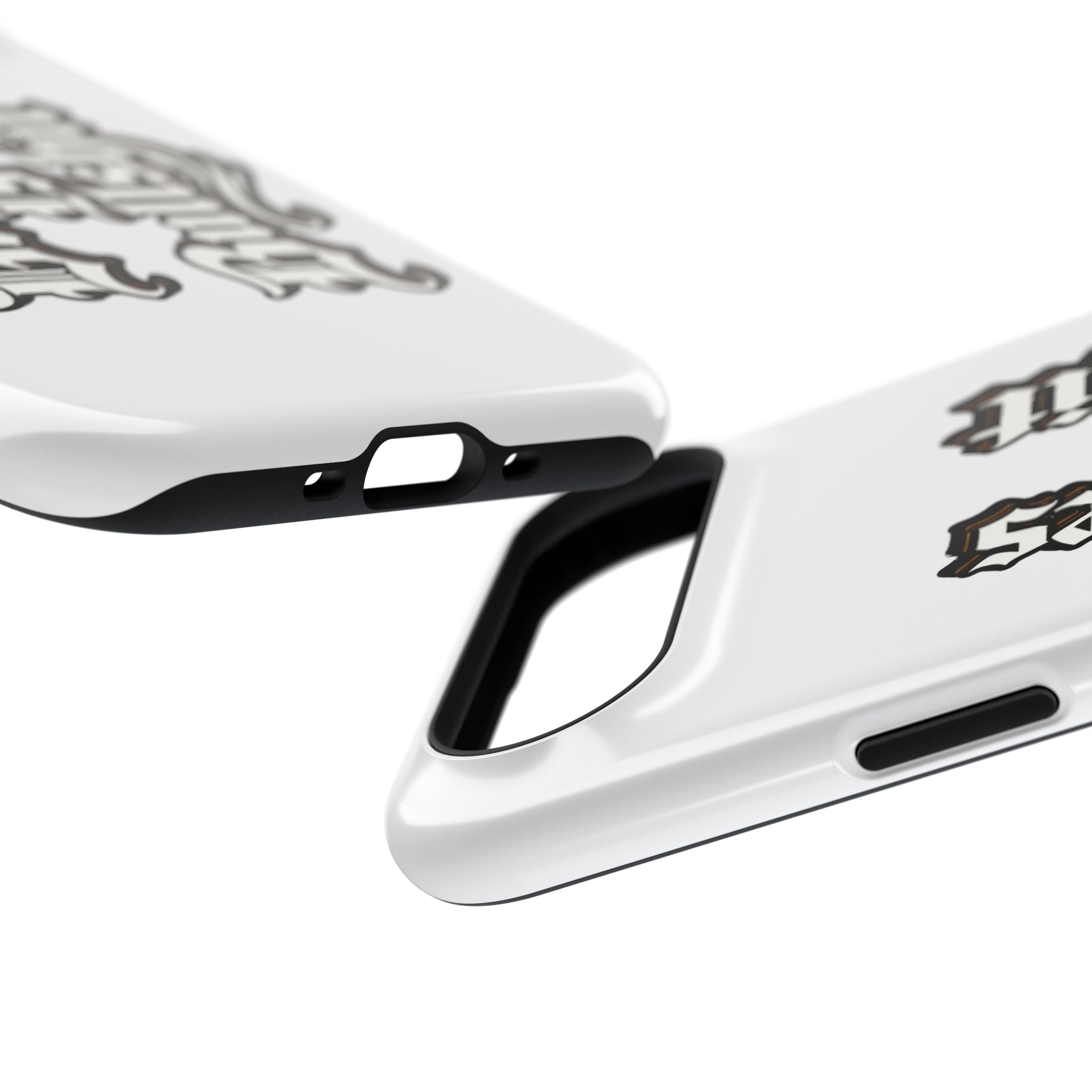 Impact-Resistant Phone Case — Gothic "Protects & Punishes" Design