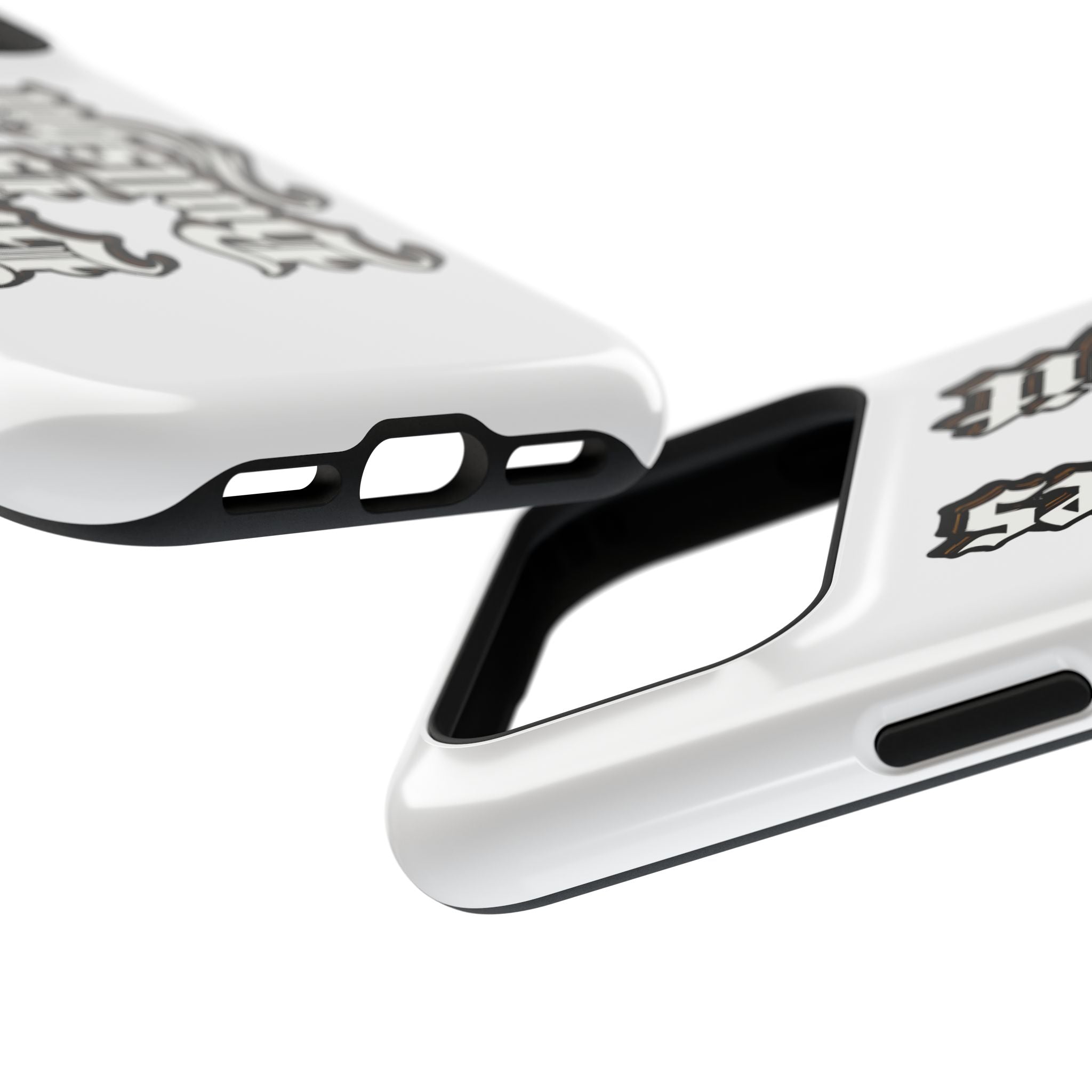 Impact-Resistant Phone Case — Gothic "Protects & Punishes" Design
