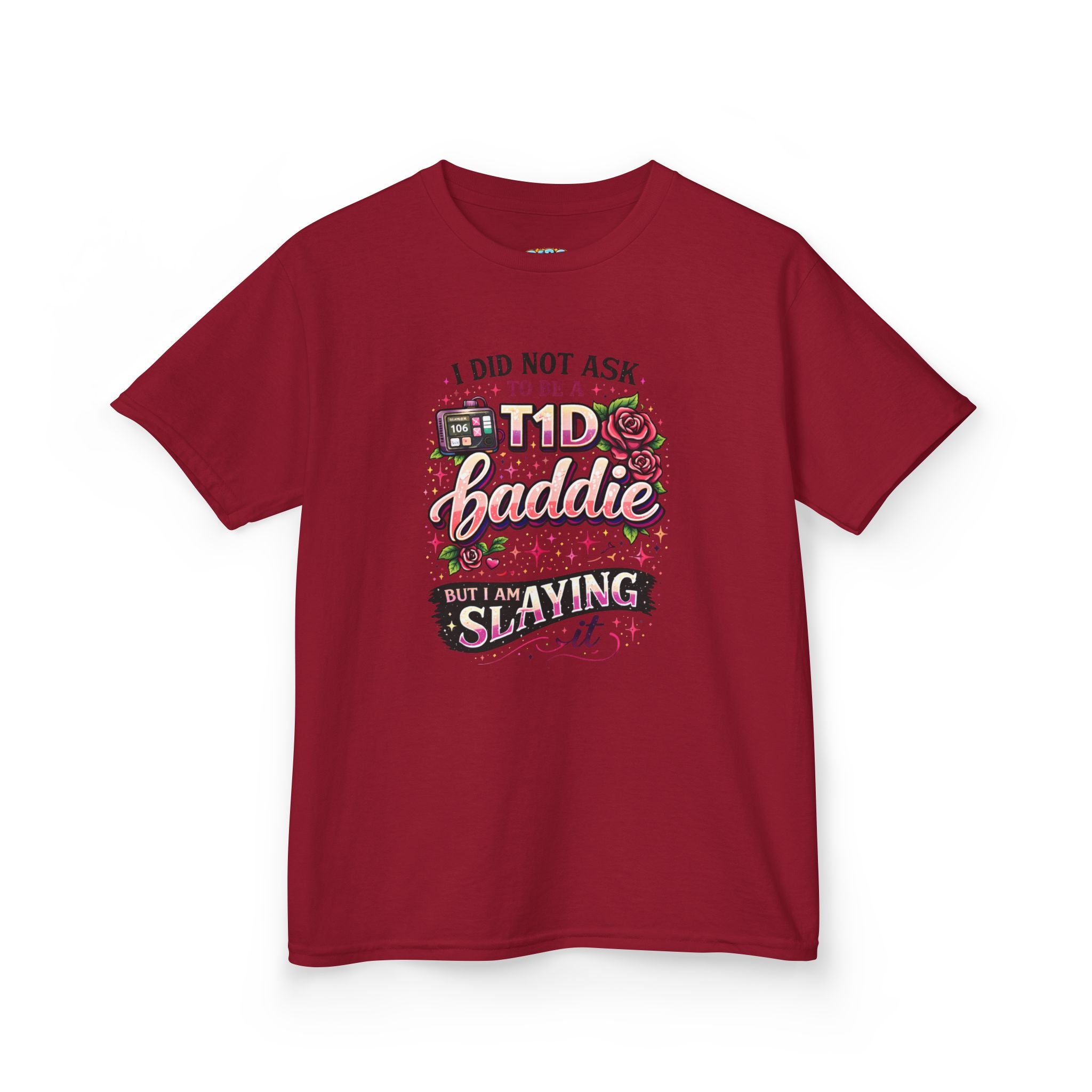 Girls 'I Didn't Ask to Be a Diabaddie but I Am Slaying It' Kids Tee