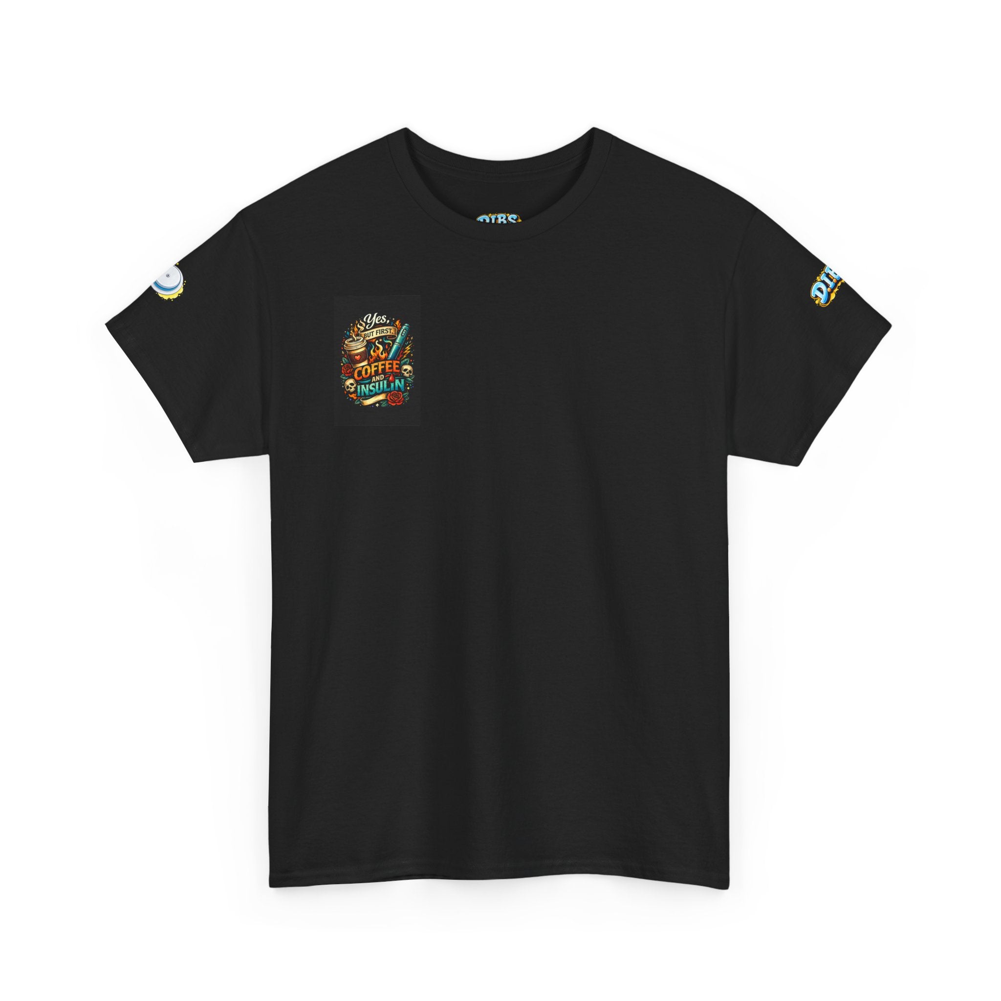 “Yes But First Coffee and Insulin” T‑Shirt — Diabetes Awareness Coffee Tee