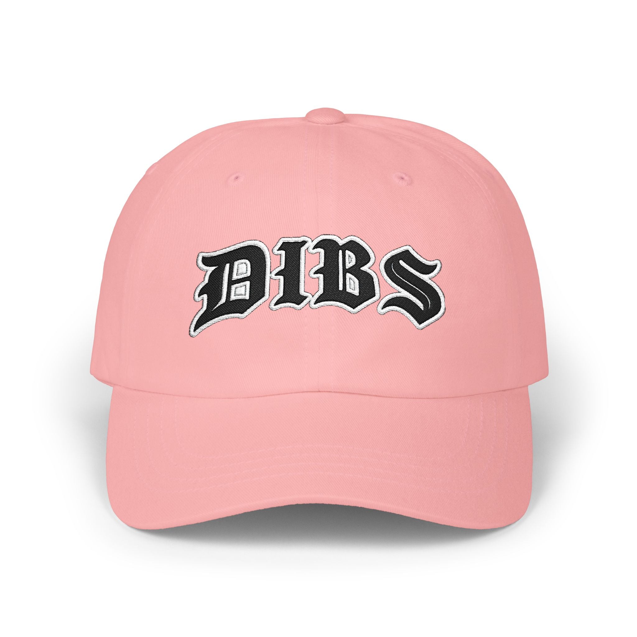 DIBS Gothic Print Dad Cap — Edgy Classic Baseball Hat