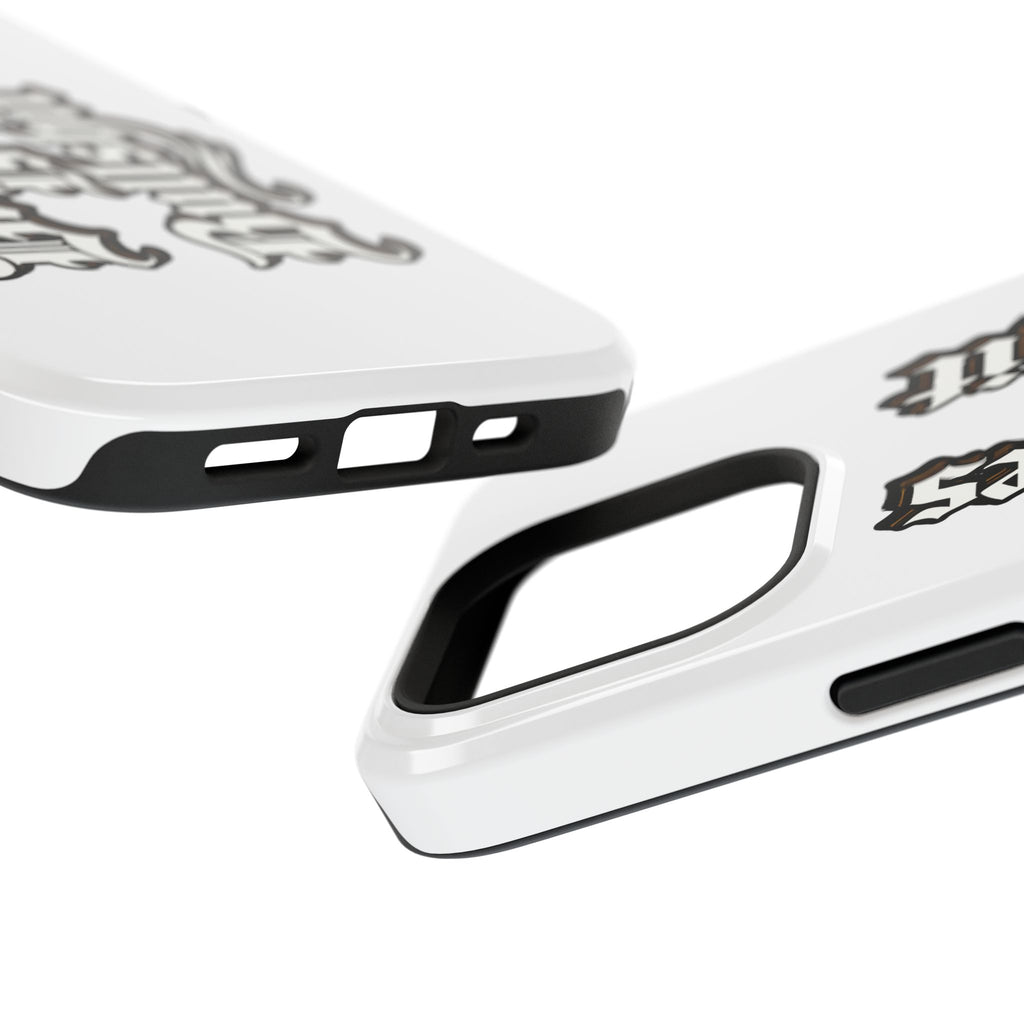 Impact-Resistant Phone Case — Gothic "Protects & Punishes" Design