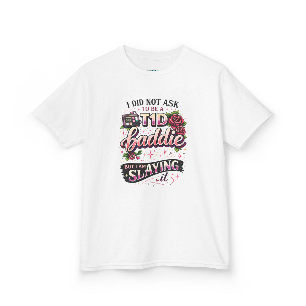Girls 'I Didn't Ask to Be a Diabaddie but I Am Slaying It' Kids Tee