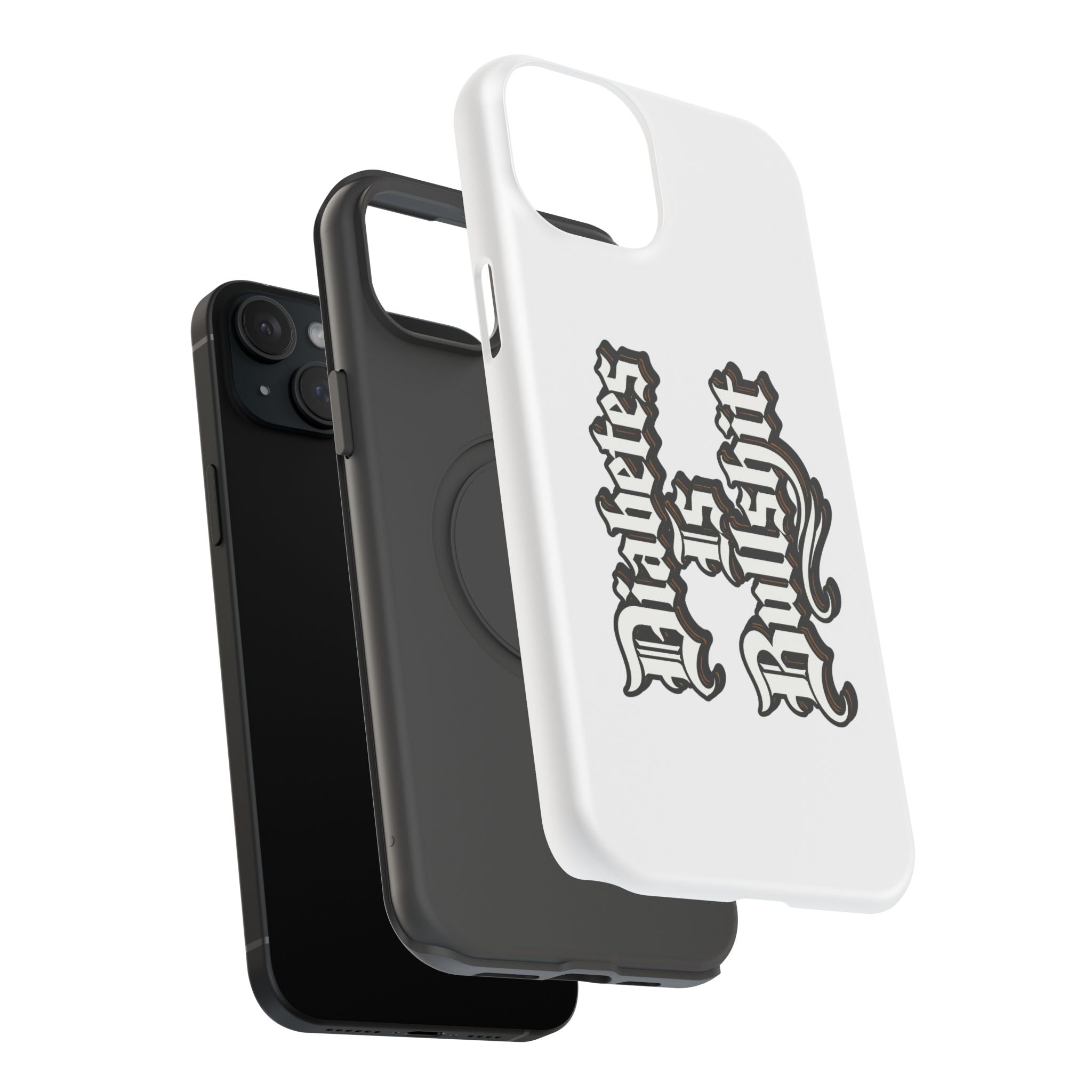 Impact-Resistant Phone Case — Gothic "Protects & Punishes" Design