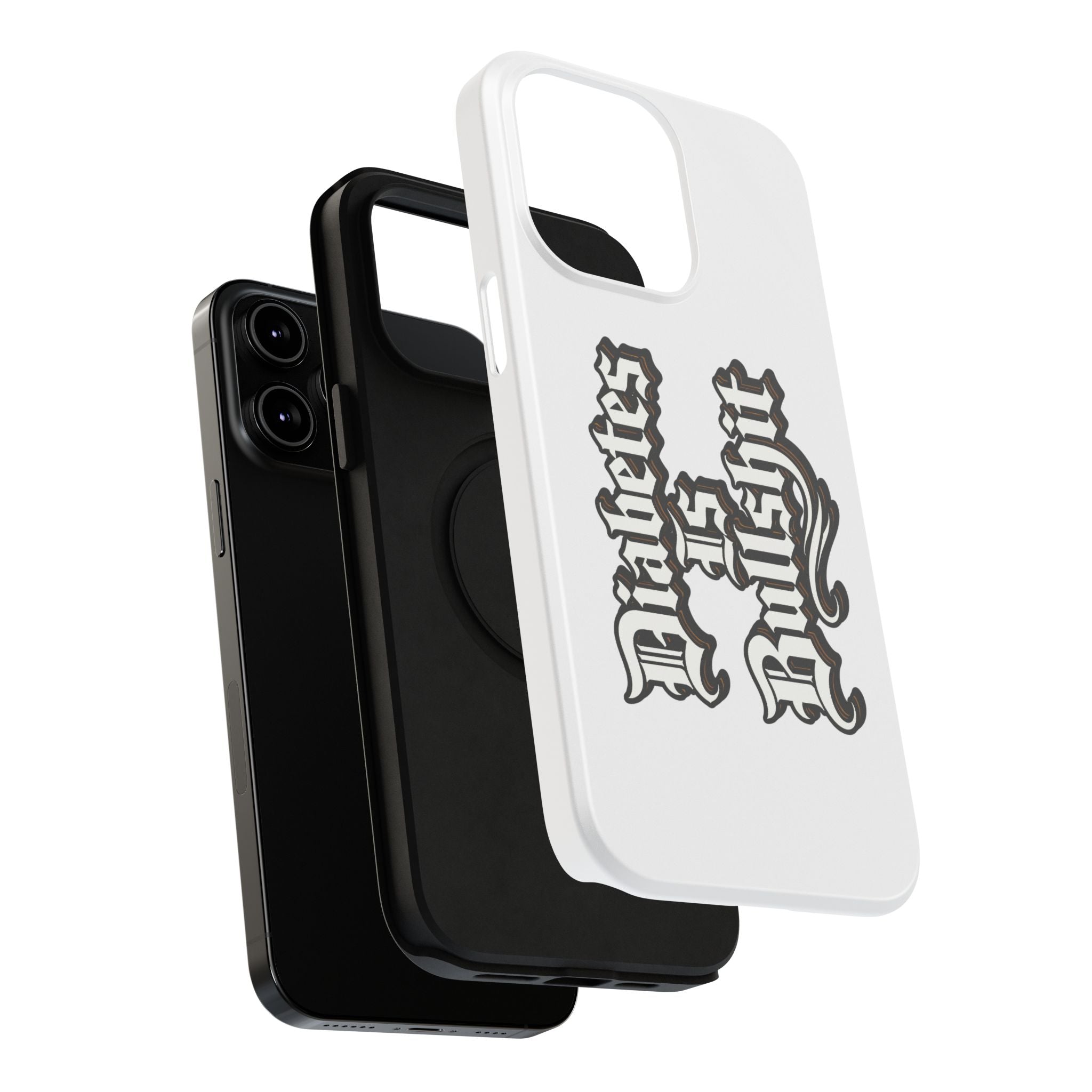 Impact-Resistant Phone Case — Gothic "Protects & Punishes" Design