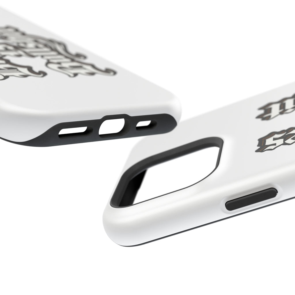 Impact-Resistant Phone Case — Gothic "Protects & Punishes" Design