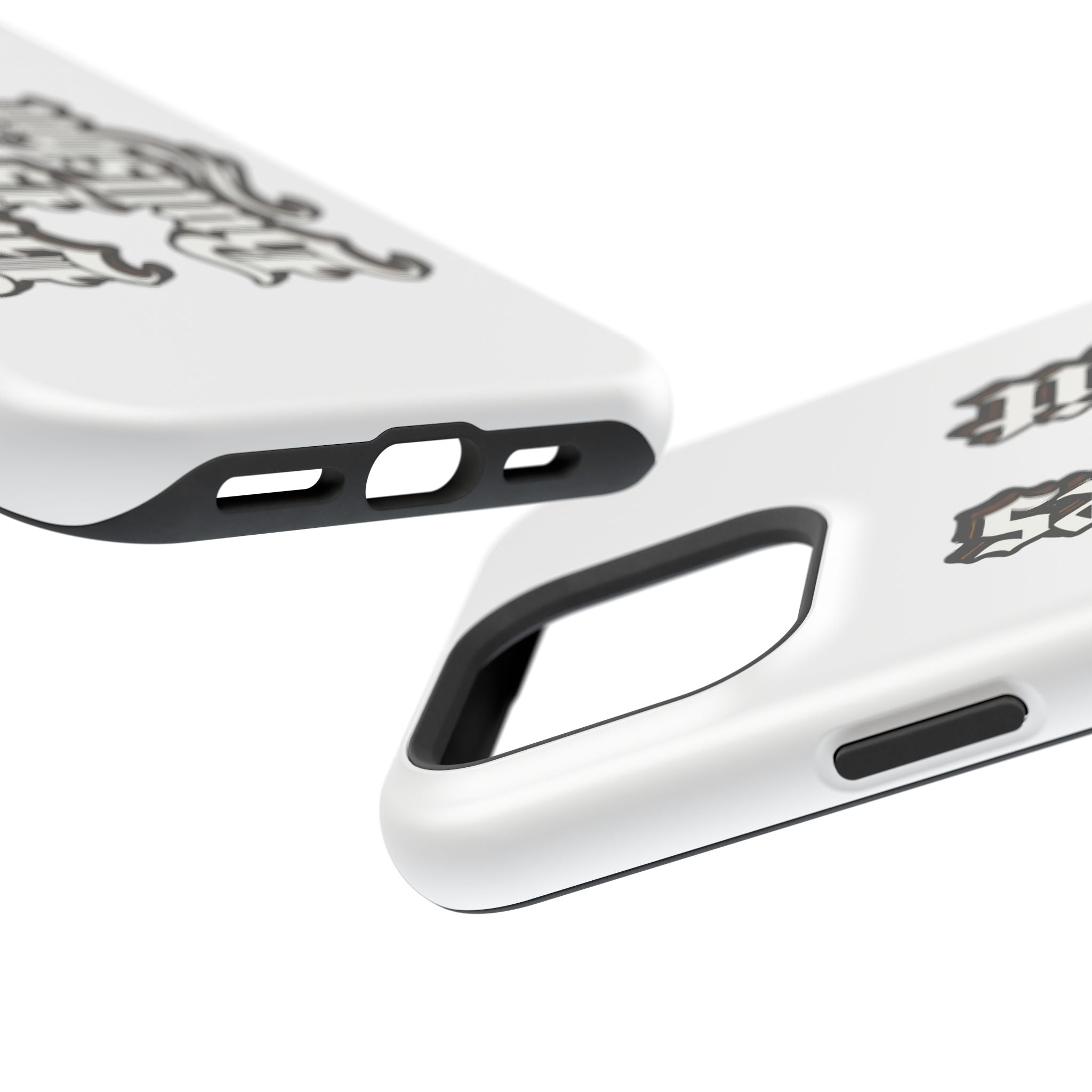 Impact-Resistant Phone Case — Gothic "Protects & Punishes" Design