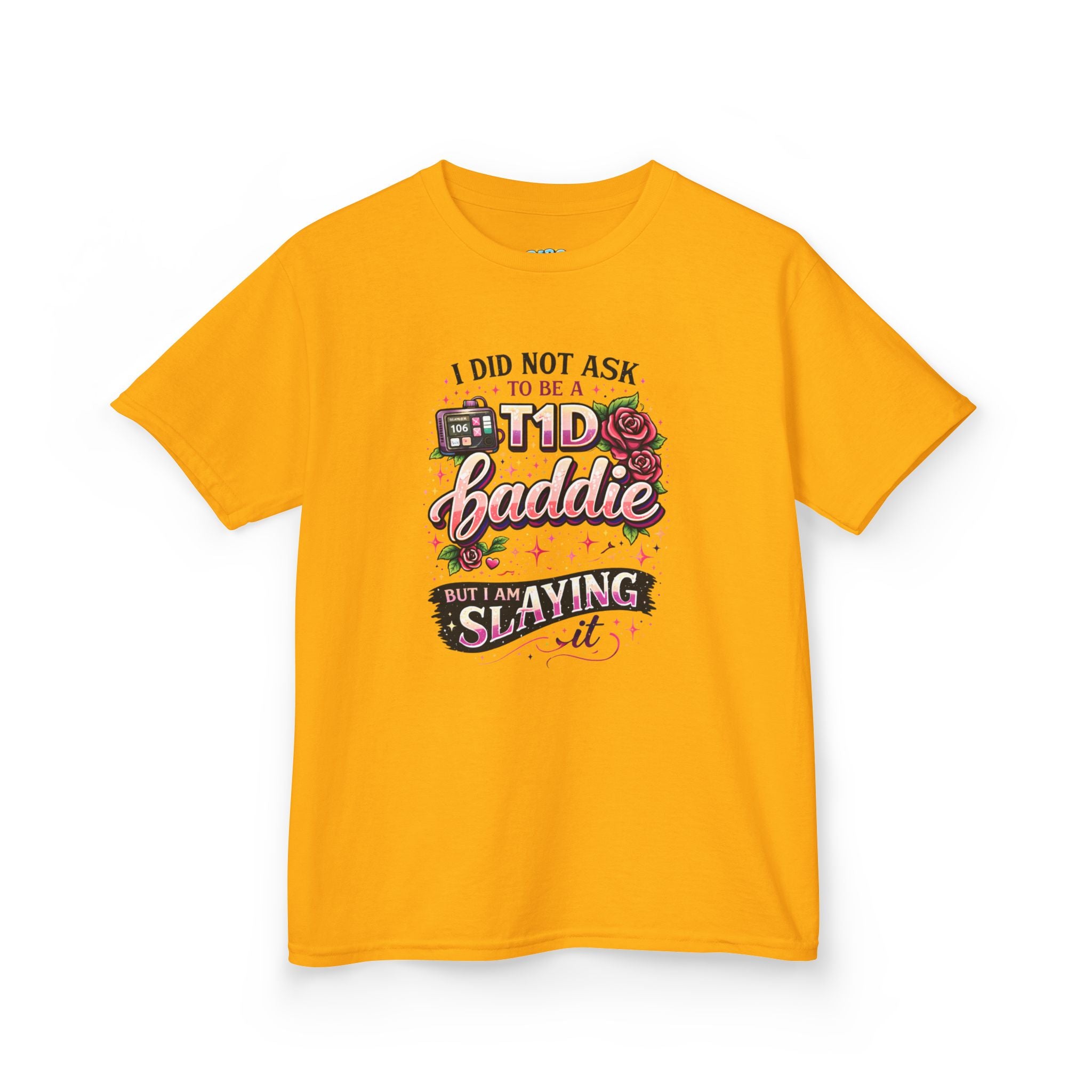 Girls 'I Didn't Ask to Be a Diabaddie but I Am Slaying It' Kids Tee