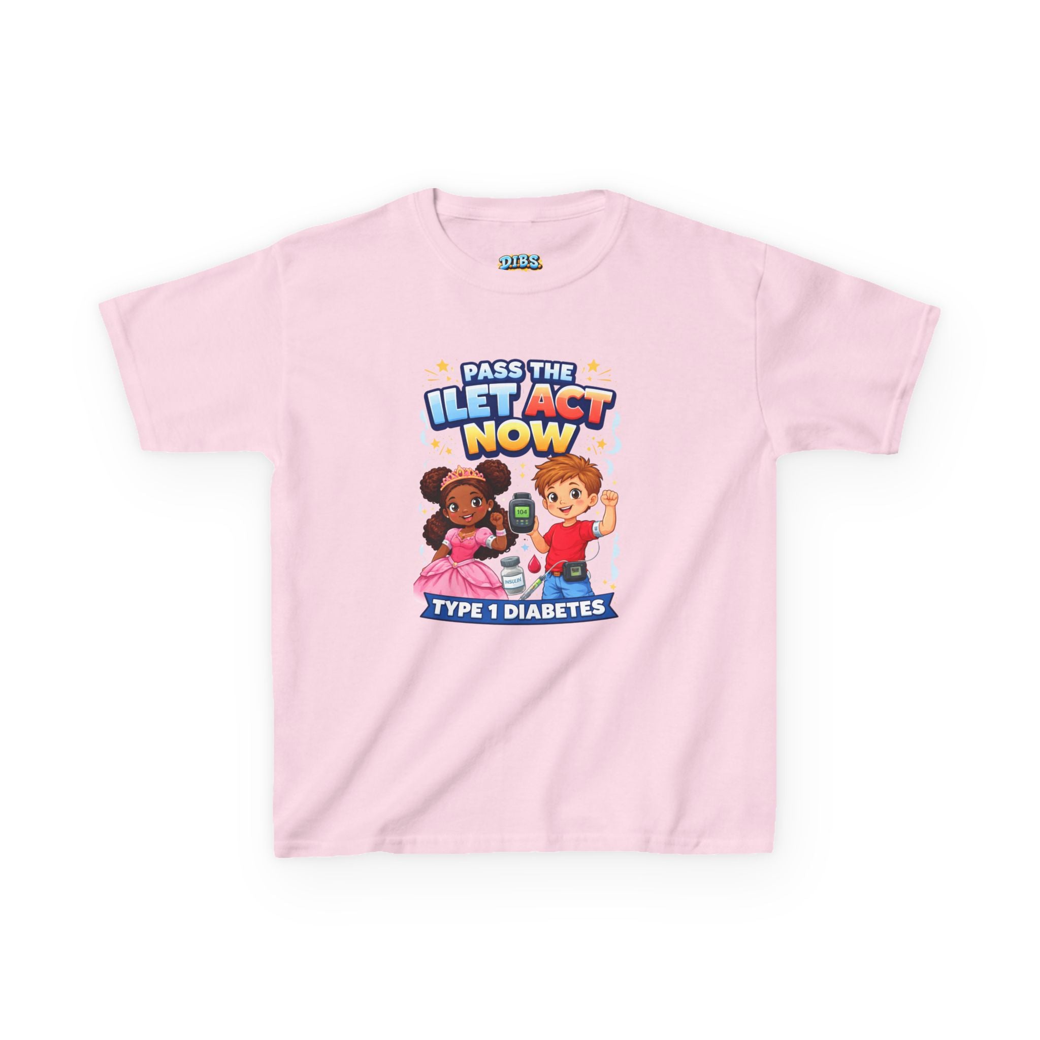 Kids Tee — 'Support ILET Act' Type 1 Diabetes Awareness