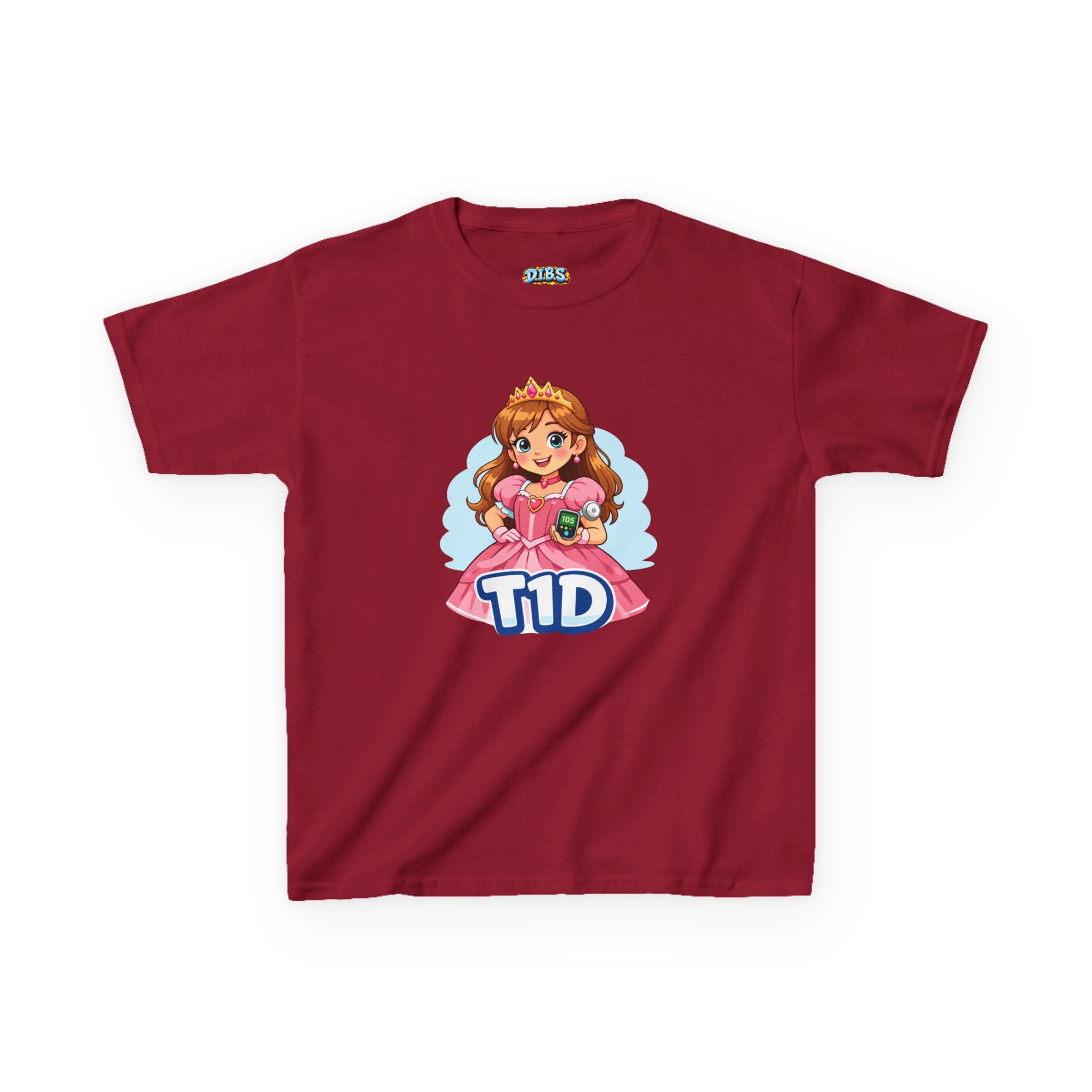Kids Princess Tee — Cute Dress with Diabetes Monitor & Insulin Pump Purse