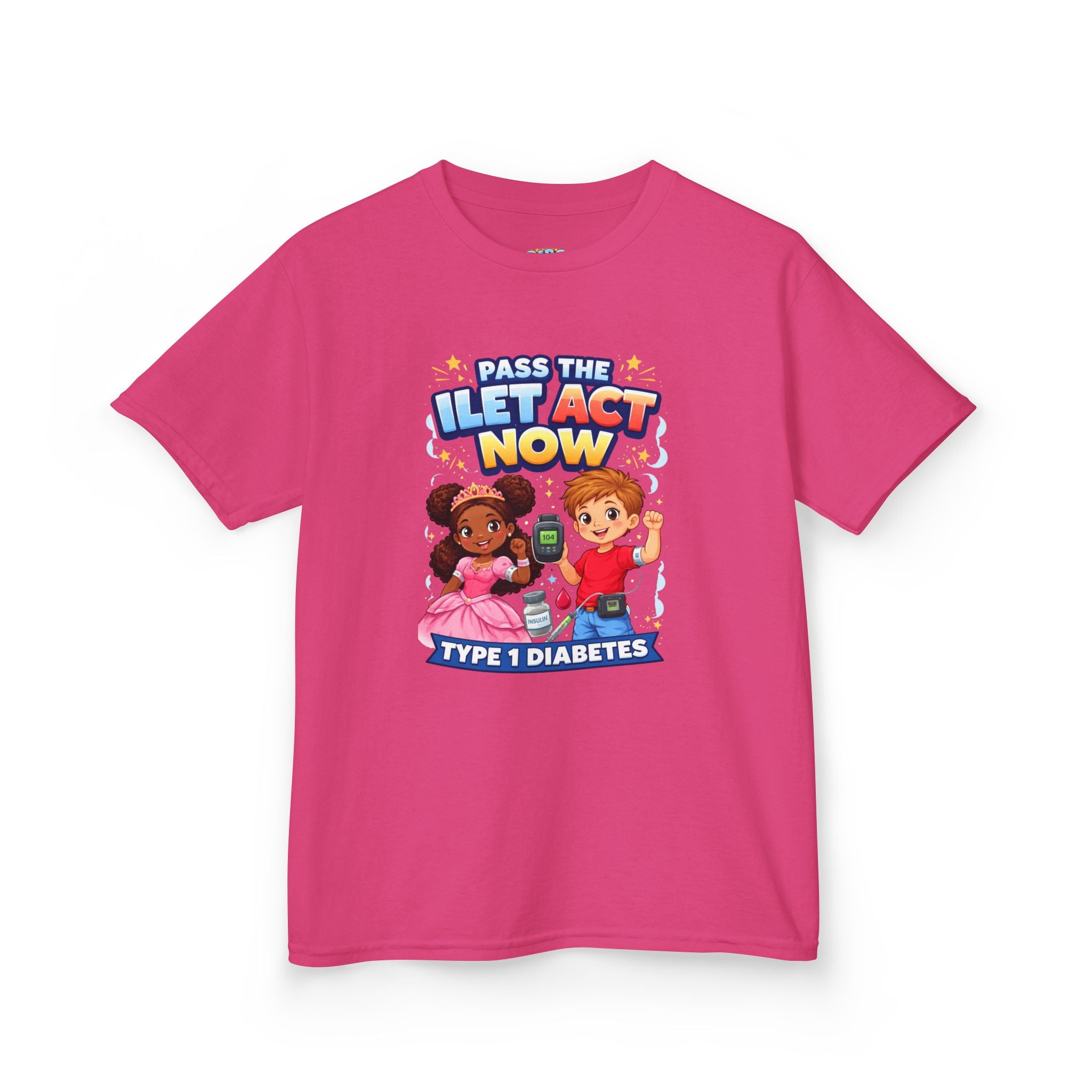 Kids Tee — 'Support ILET Act' Type 1 Diabetes Awareness