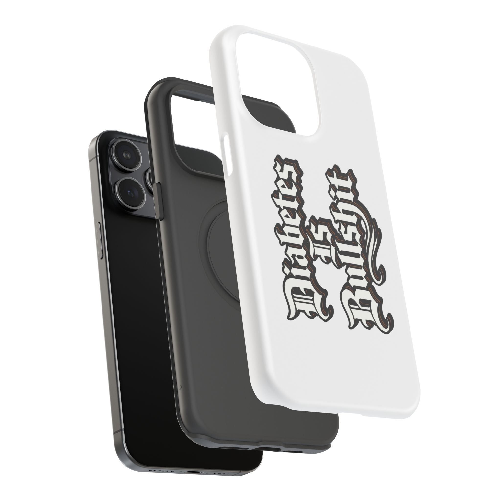 Impact-Resistant Phone Case — Gothic "Protects & Punishes" Design
