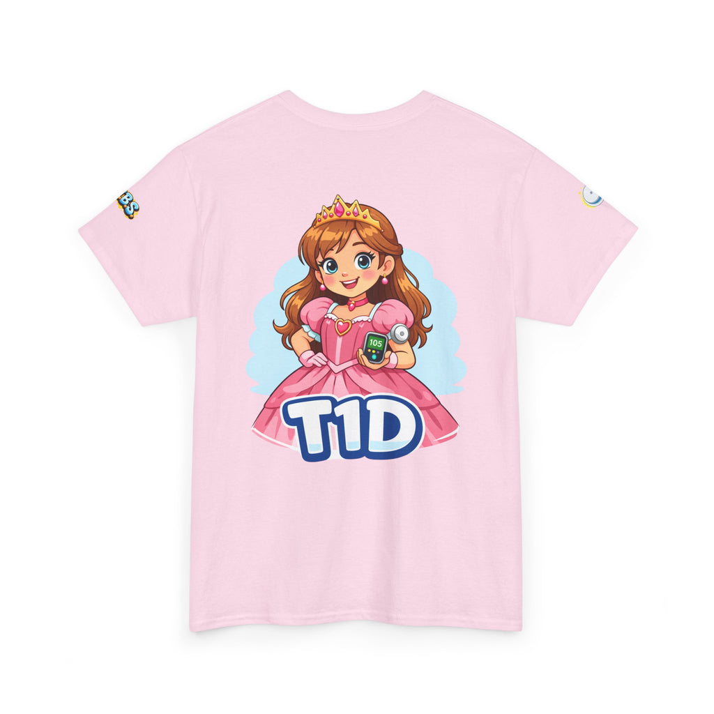 T1D Princess Tee Shirt for Grown-Up Kids — Type 1 Diabetes Awareness Shirt for Grown-Up Kids