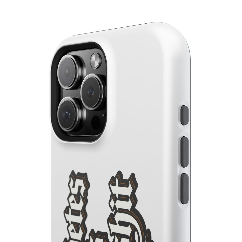 Impact-Resistant Phone Case — Gothic "Protects & Punishes" Design