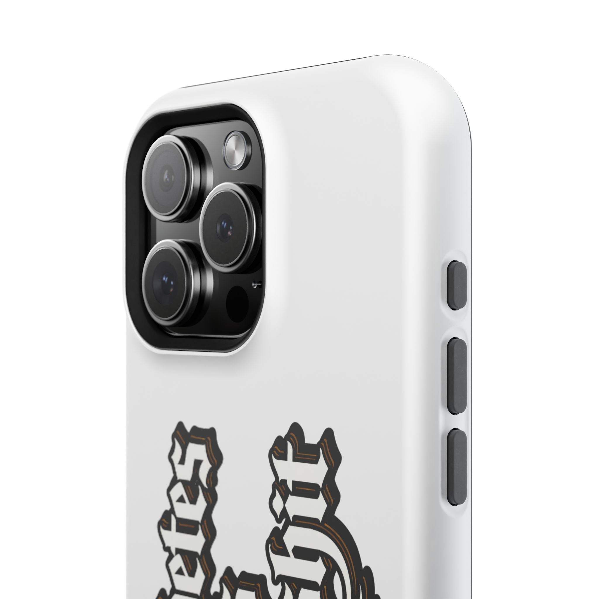 Impact-Resistant Phone Case — Gothic "Protects & Punishes" Design