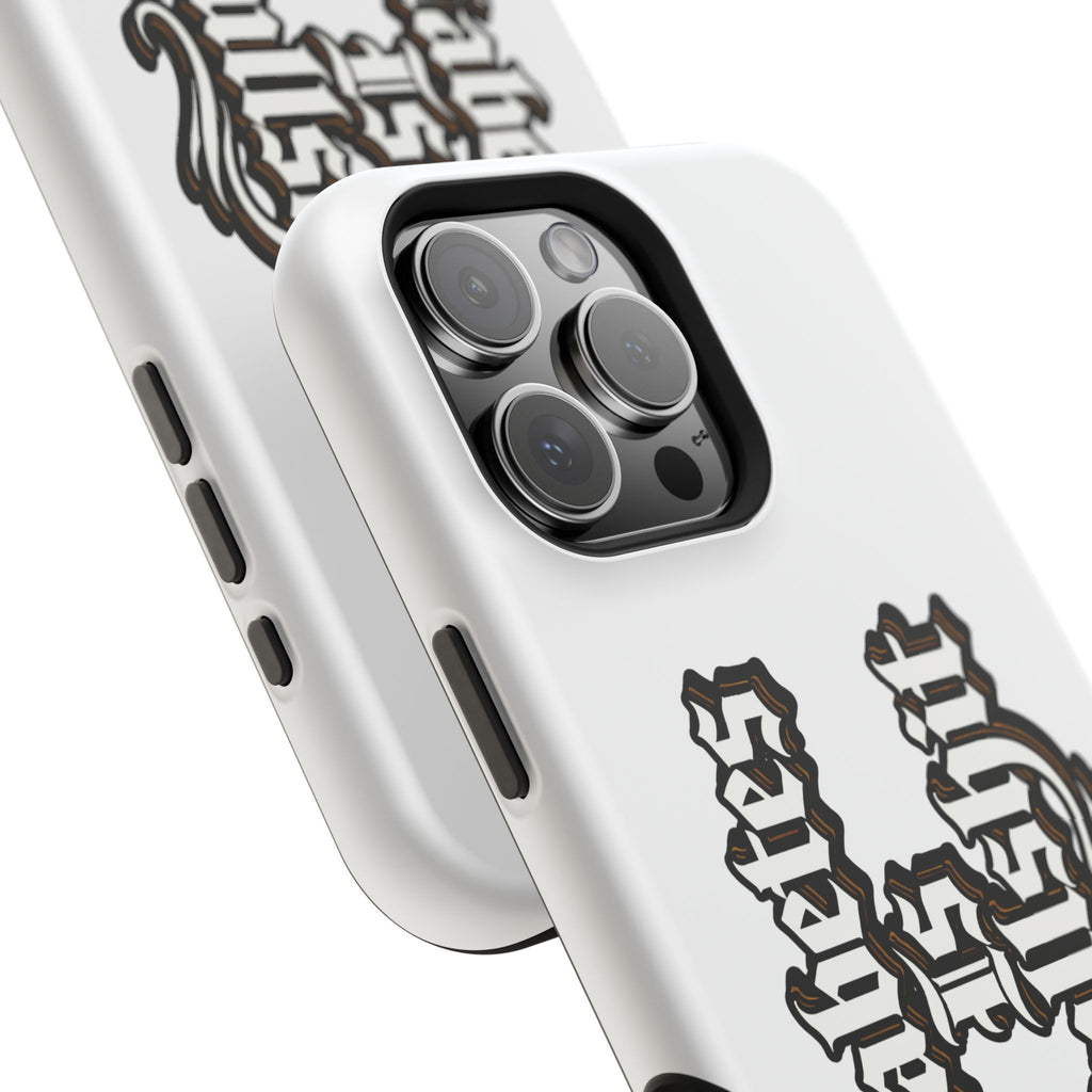 Impact-Resistant Phone Case — Gothic "Protects & Punishes" Design